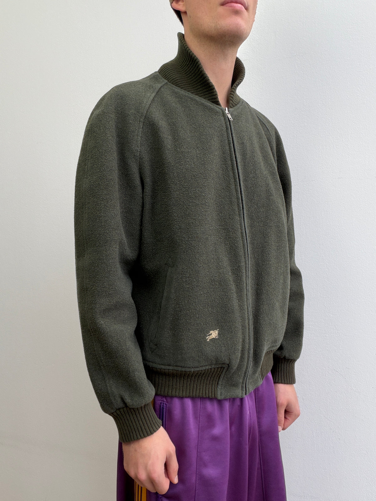 Burberry 90s Wool Bomber Jacket