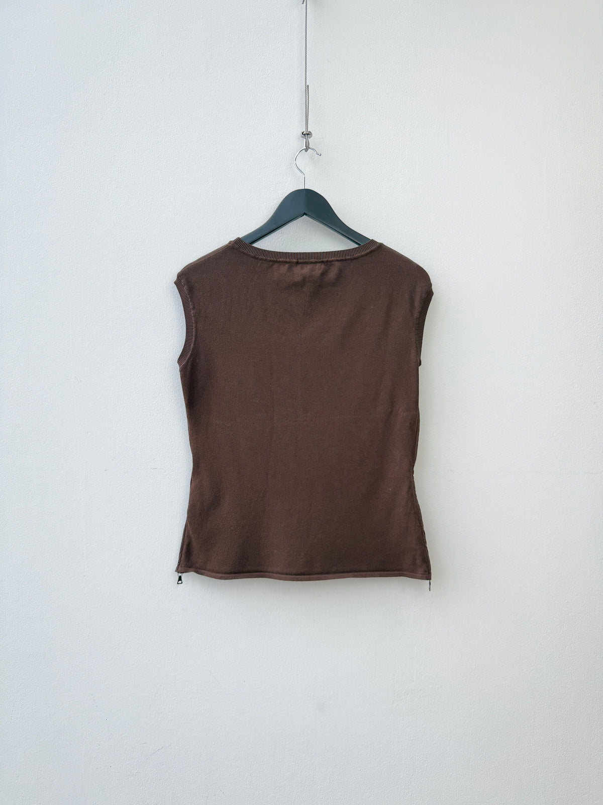 Prada Sport 00s Zip Seam Knitted Vest