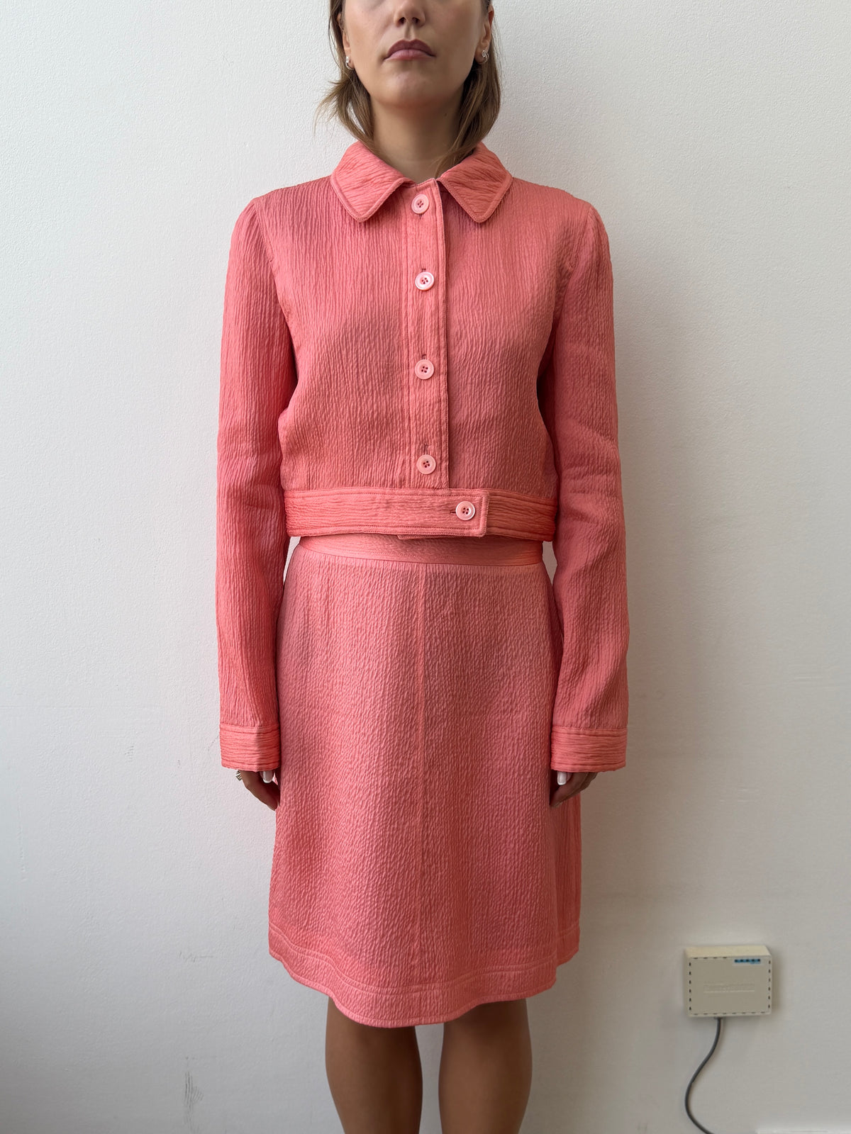 Prada 90s Textured Silk Set