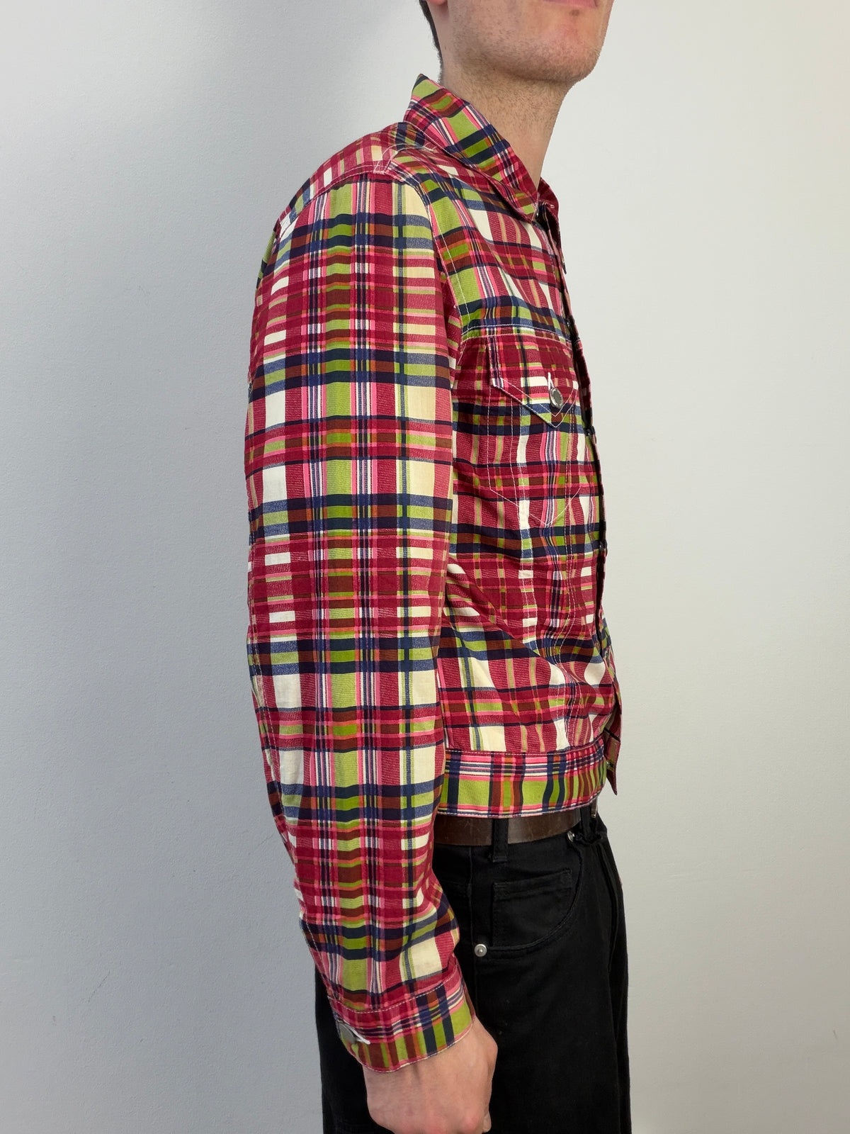 Comme Des Garçon SS98 Plaid Cotton Trucker Jacket