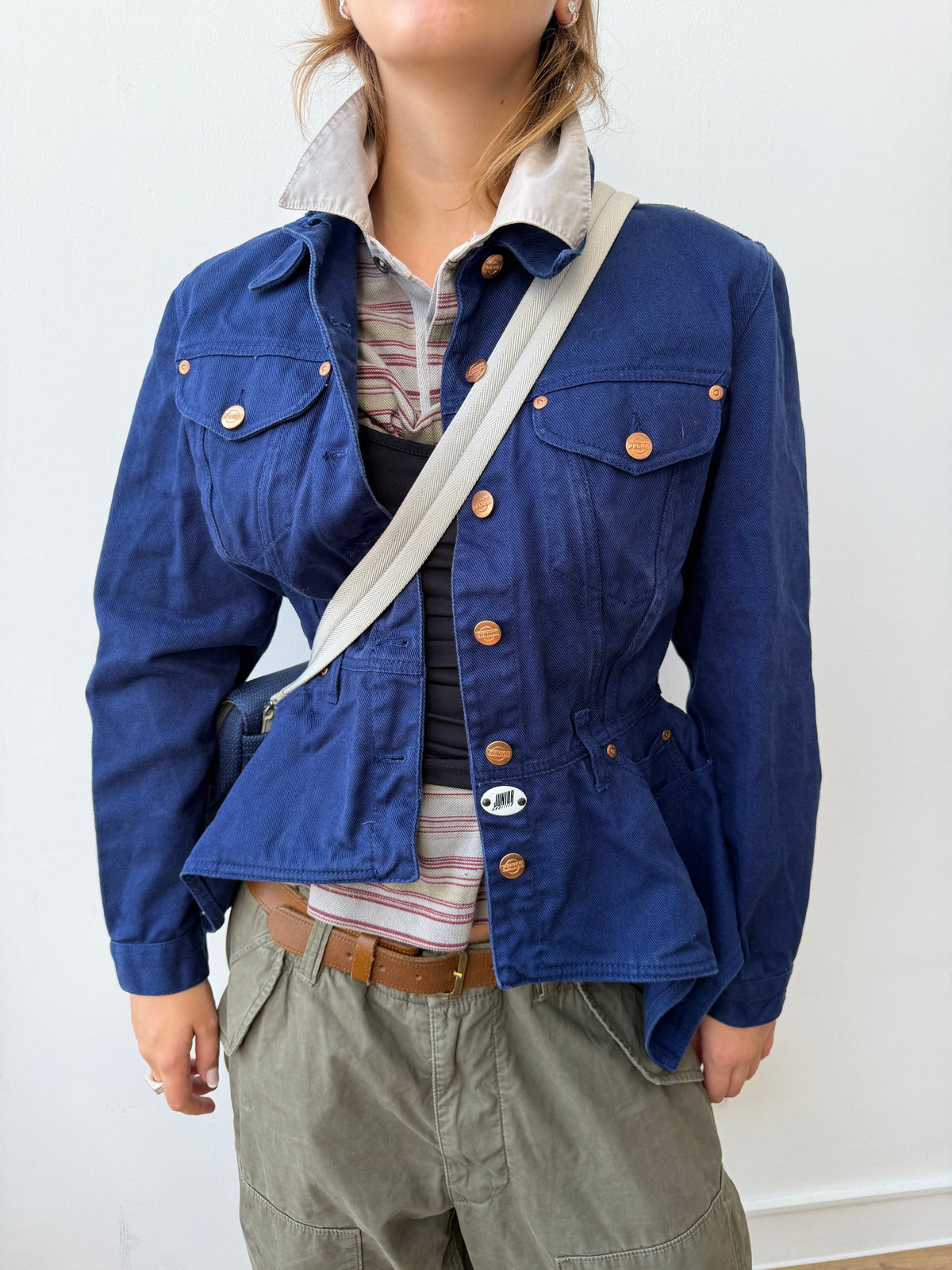 Jean Paul Gaultier Junior 90s Asymmetrical Denim Jacket