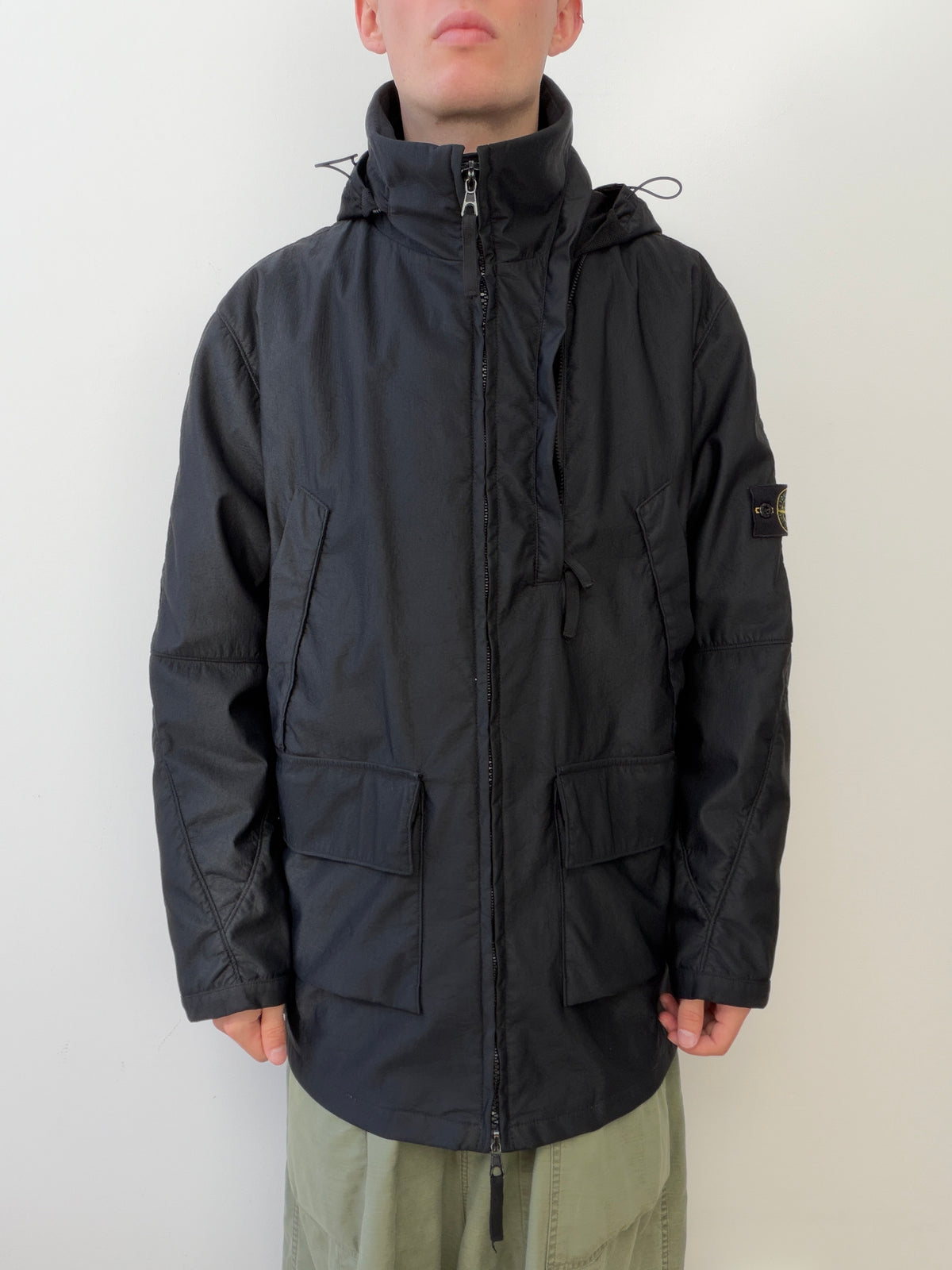 Stone Island AW00 Nylam Dutch Rope Liner Asymmetrical Overcoat