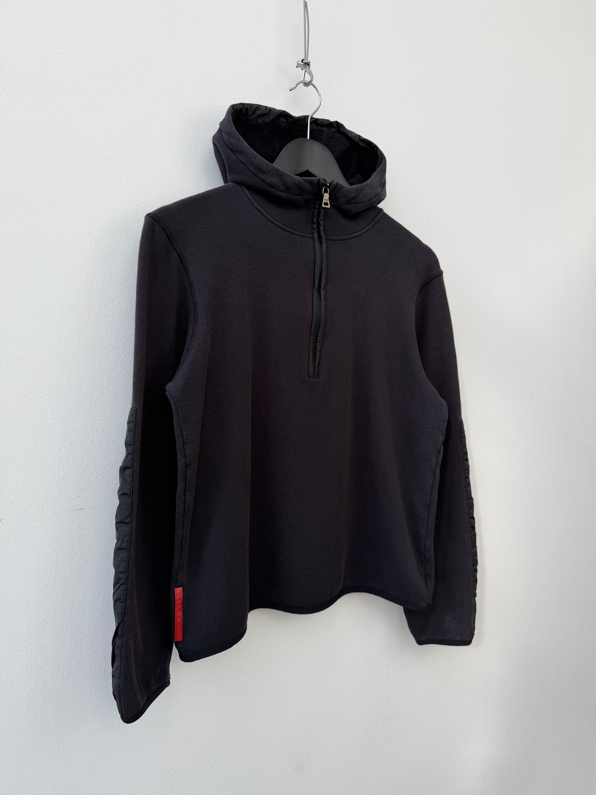 Prada Sport 2010 Half-Zip Nylon Fleeced Hoodie