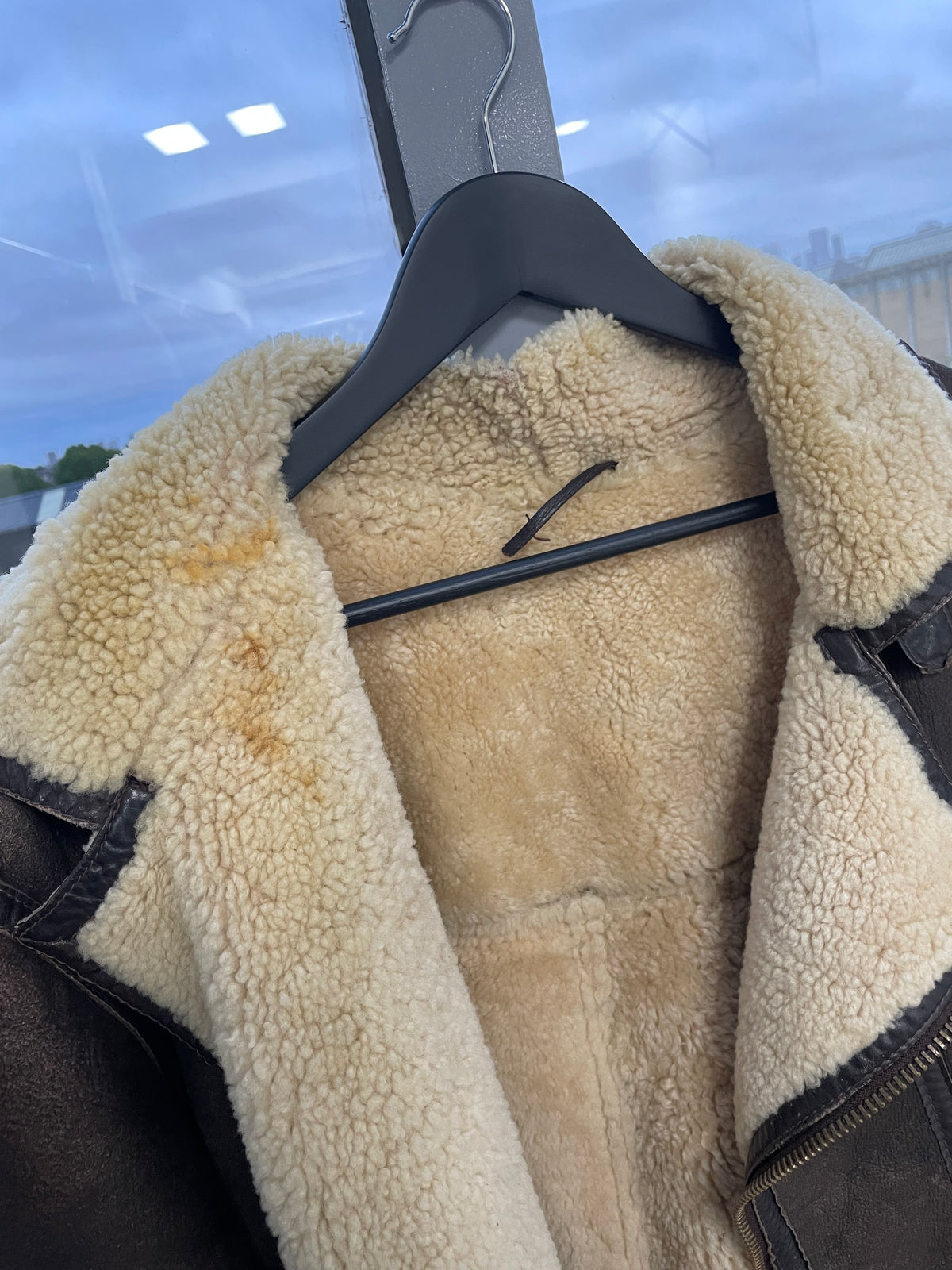1990s Sheepskin Aviator Leather Flight Jacket