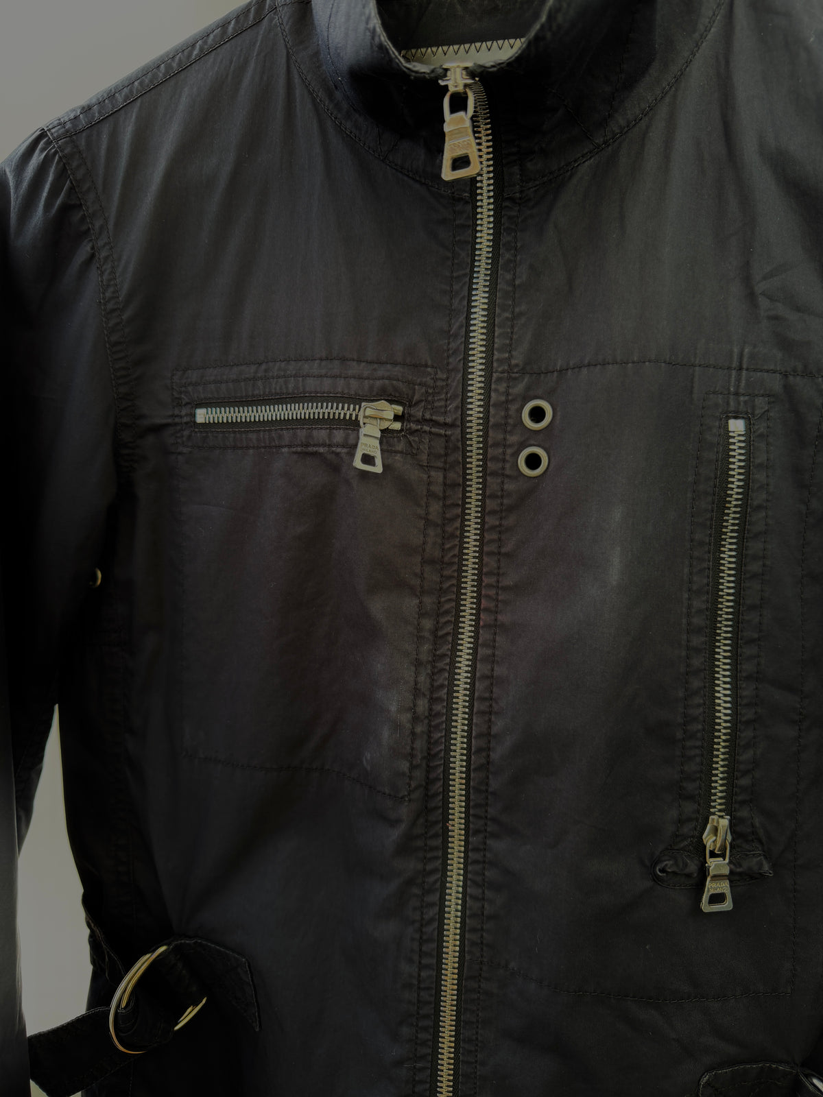 Prada Sport 00s Cotton Biker Jacket