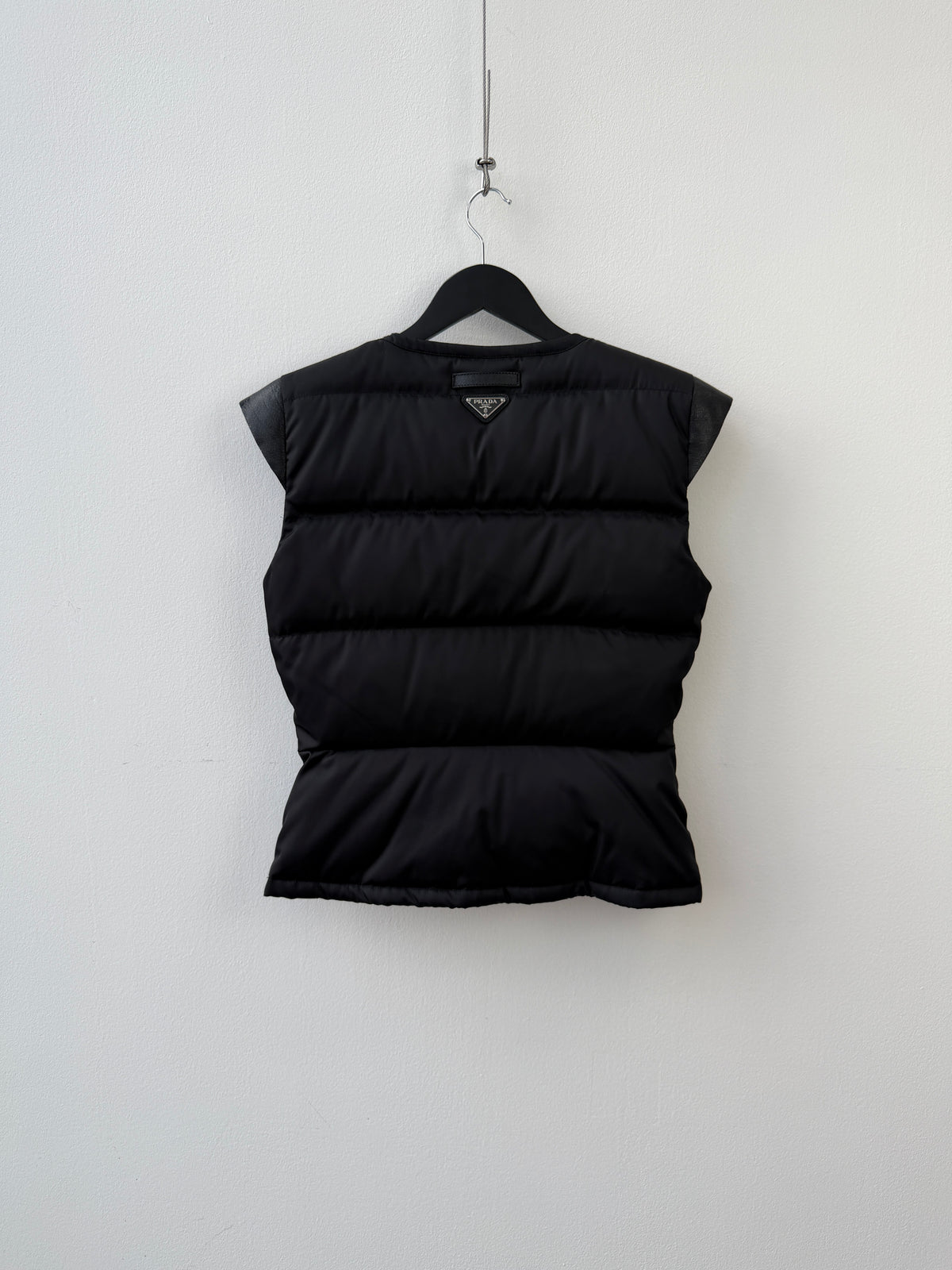 Prada Sport Black 00's Sample Nylon Puffer Vest