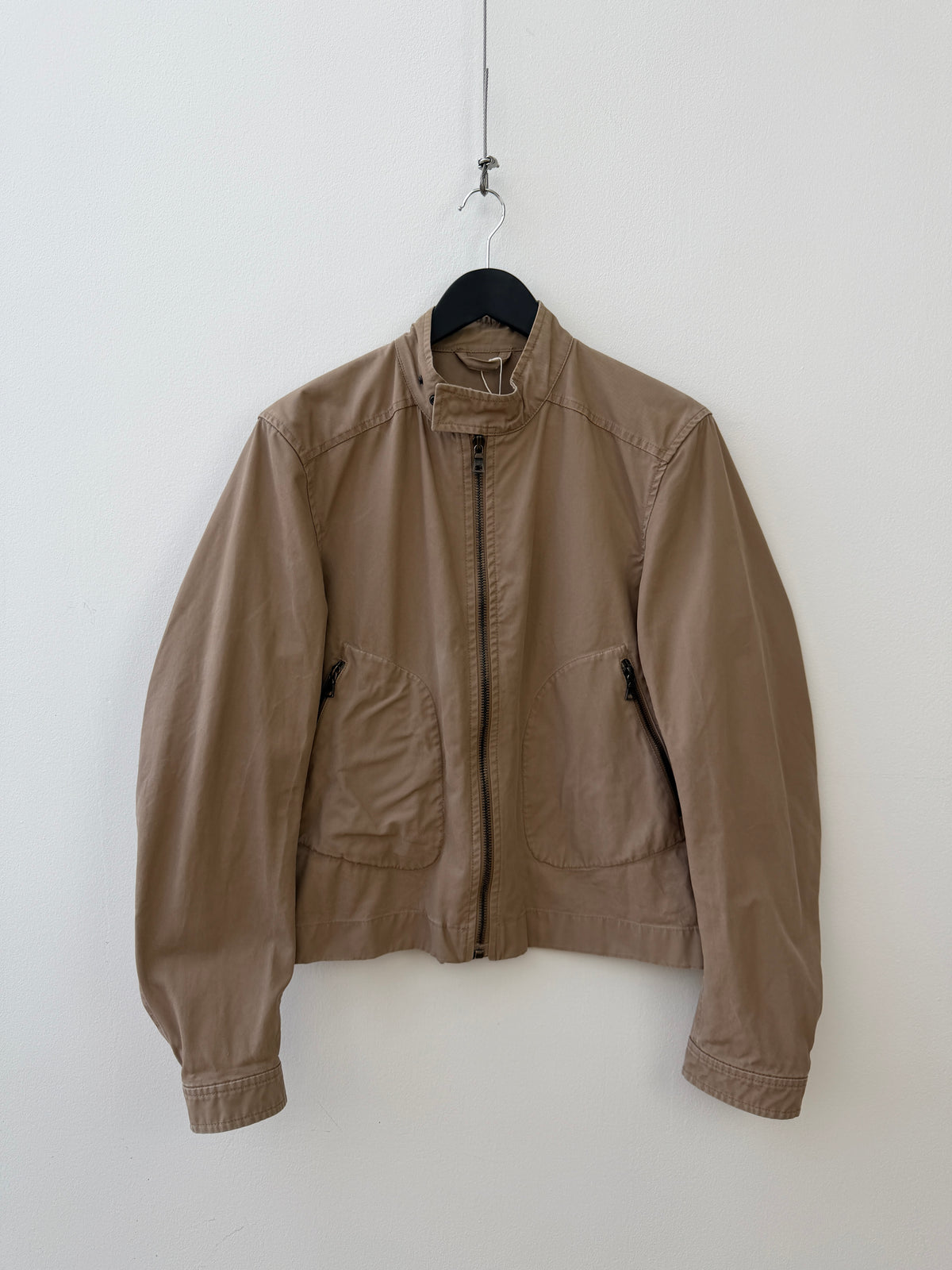 Prada Sport Tan 00s Cotton Biker Jacket
