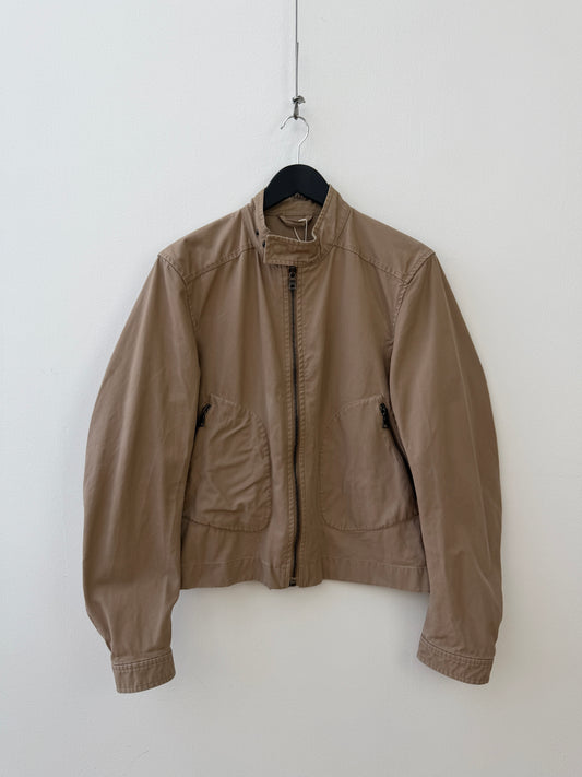 Prada Sport Tan 00s Cotton Biker Jacket