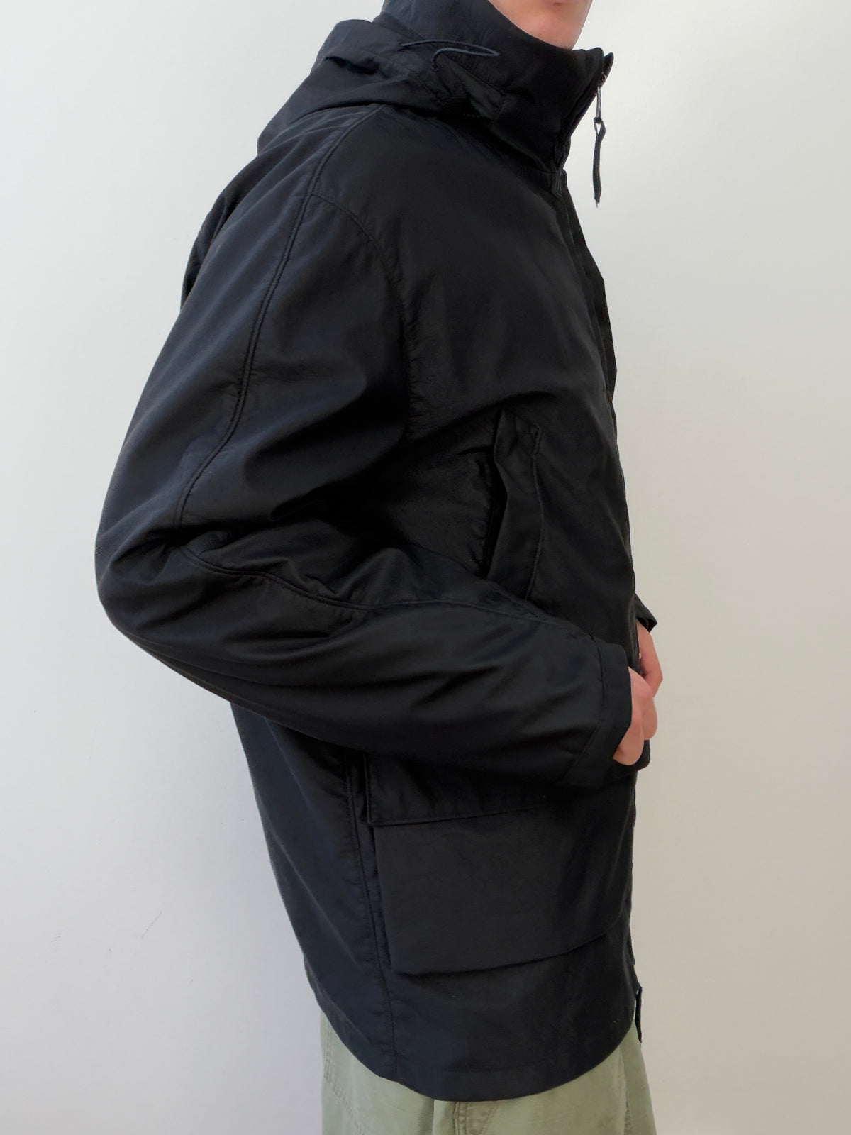 Stone Island AW00 Nylam Dutch Rope Liner Asymmetrical Overcoat
