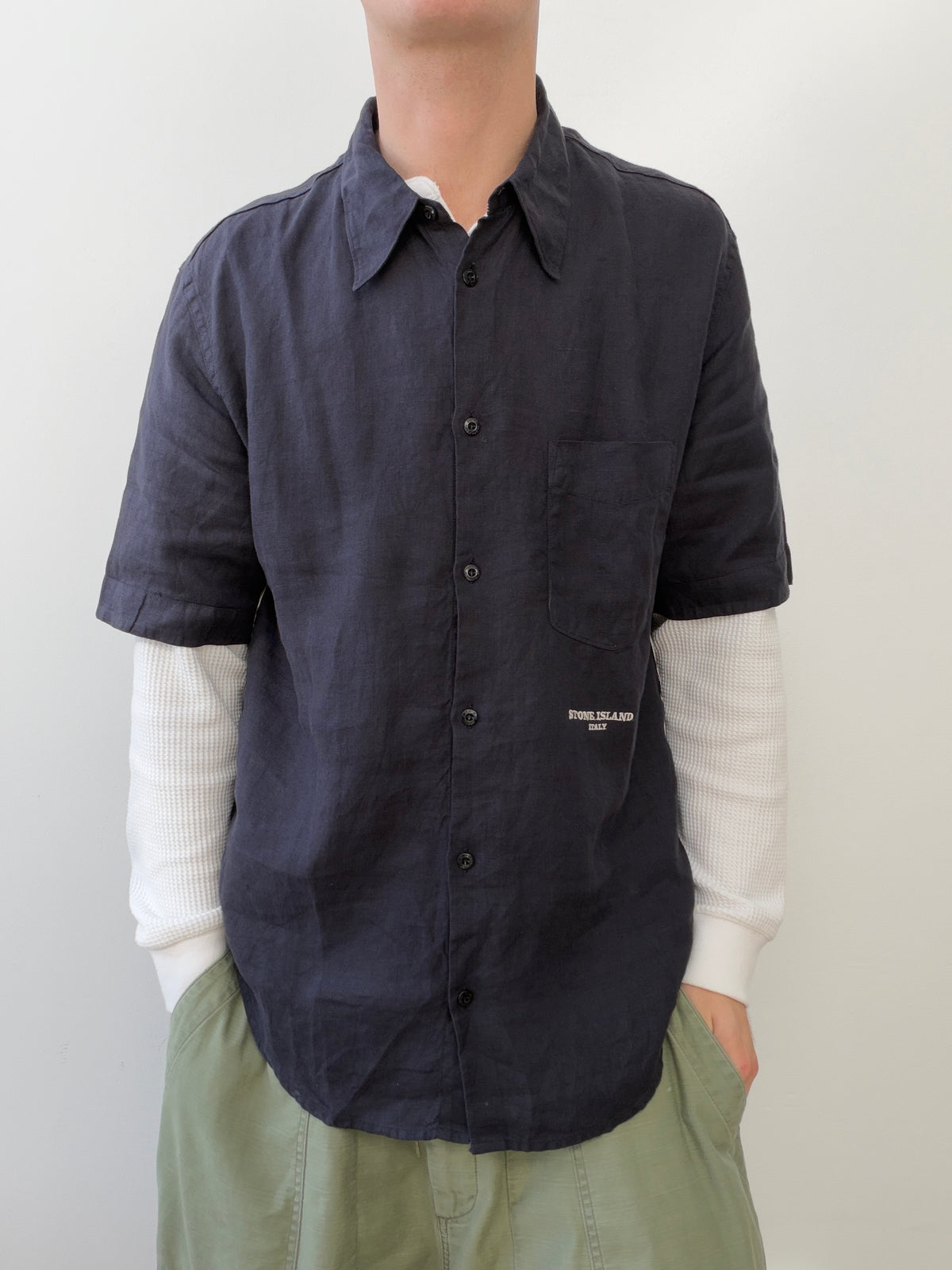 Stone Island SS06 Linen Short Sleeve Shirt