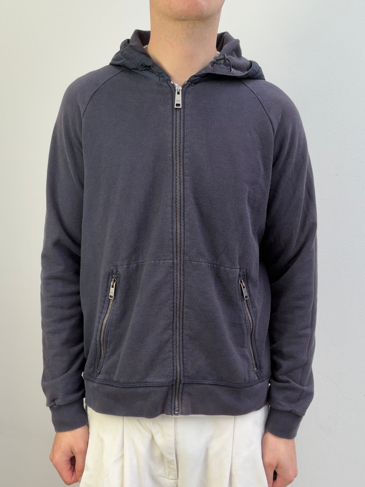 Prada Sport 2019 Nylon Hood Zip-Through Hoodie