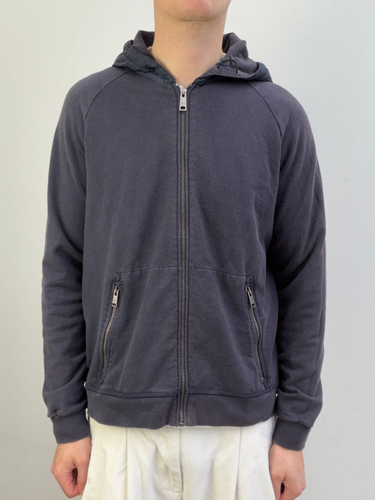 Prada Sport 2019 Nylon Hood Zip-Through Hoodie