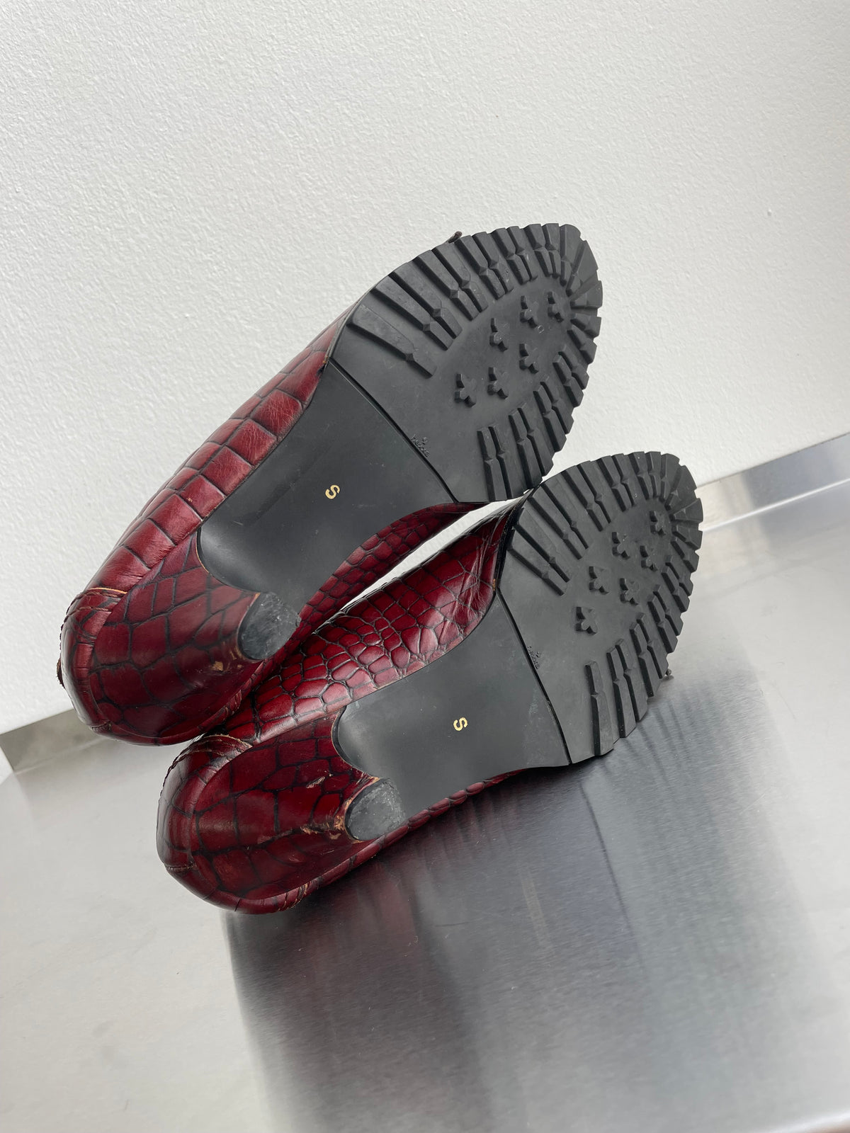 Junya Watanabe Comme Des Garçons Embossed Heel Pumps