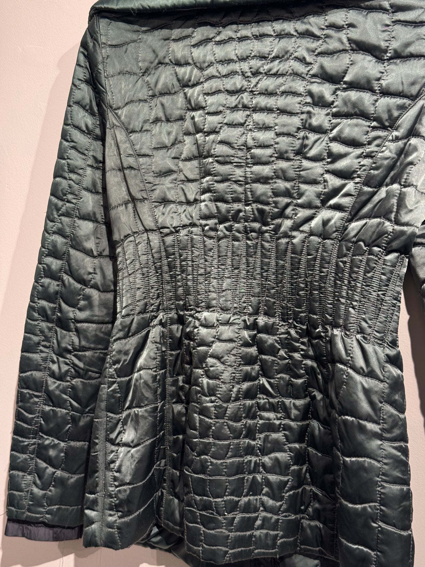Prada Sport Green 2008 Nylon Padded Funnel Neck Jacket