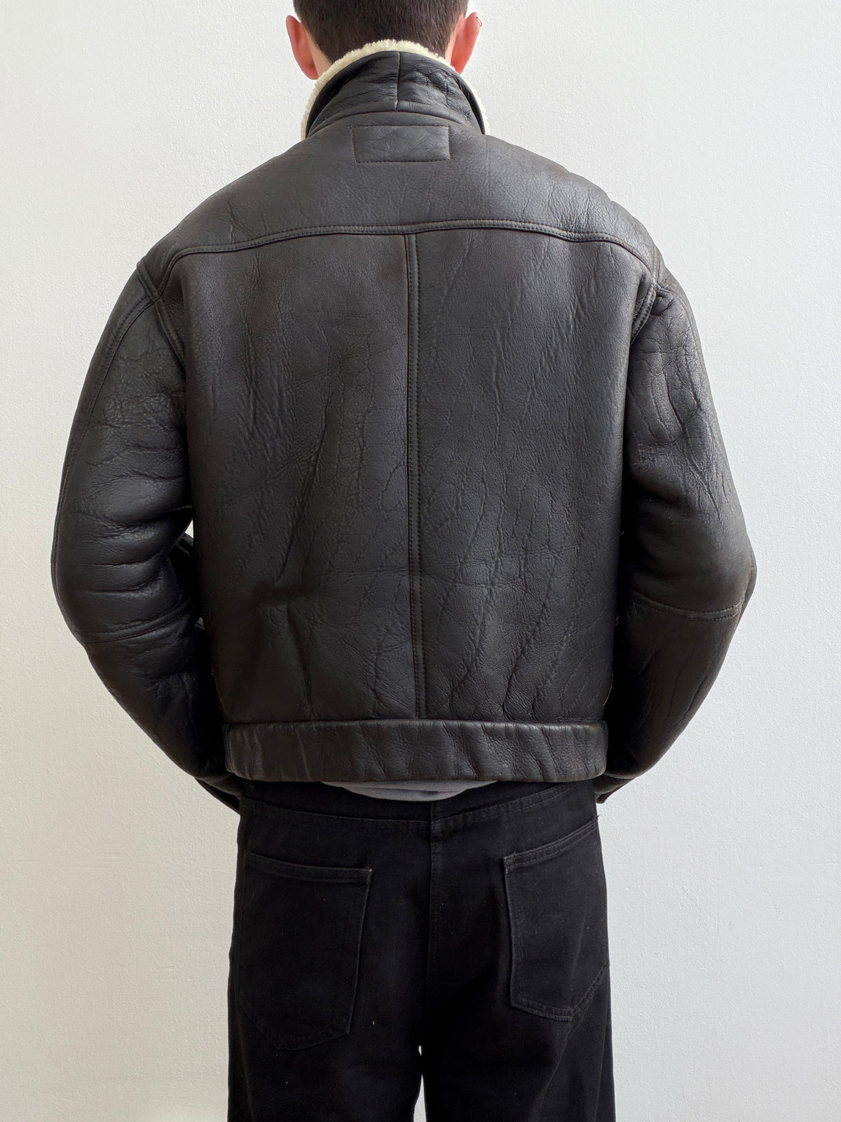 Armani Jeans 90s Sheepskin Leather Jacket
