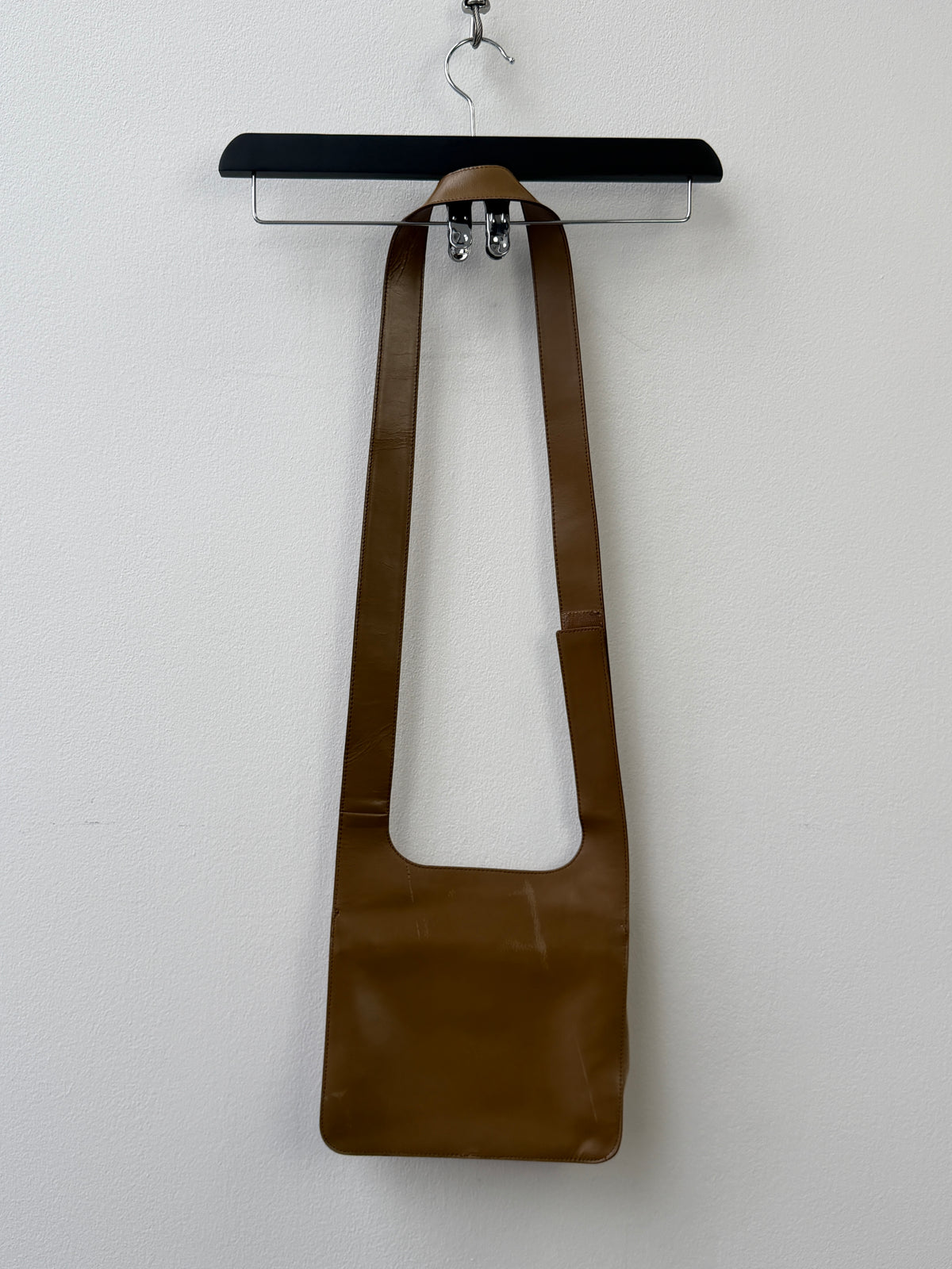 Prada Spring Summer 1999 Wool & leather Side Bag