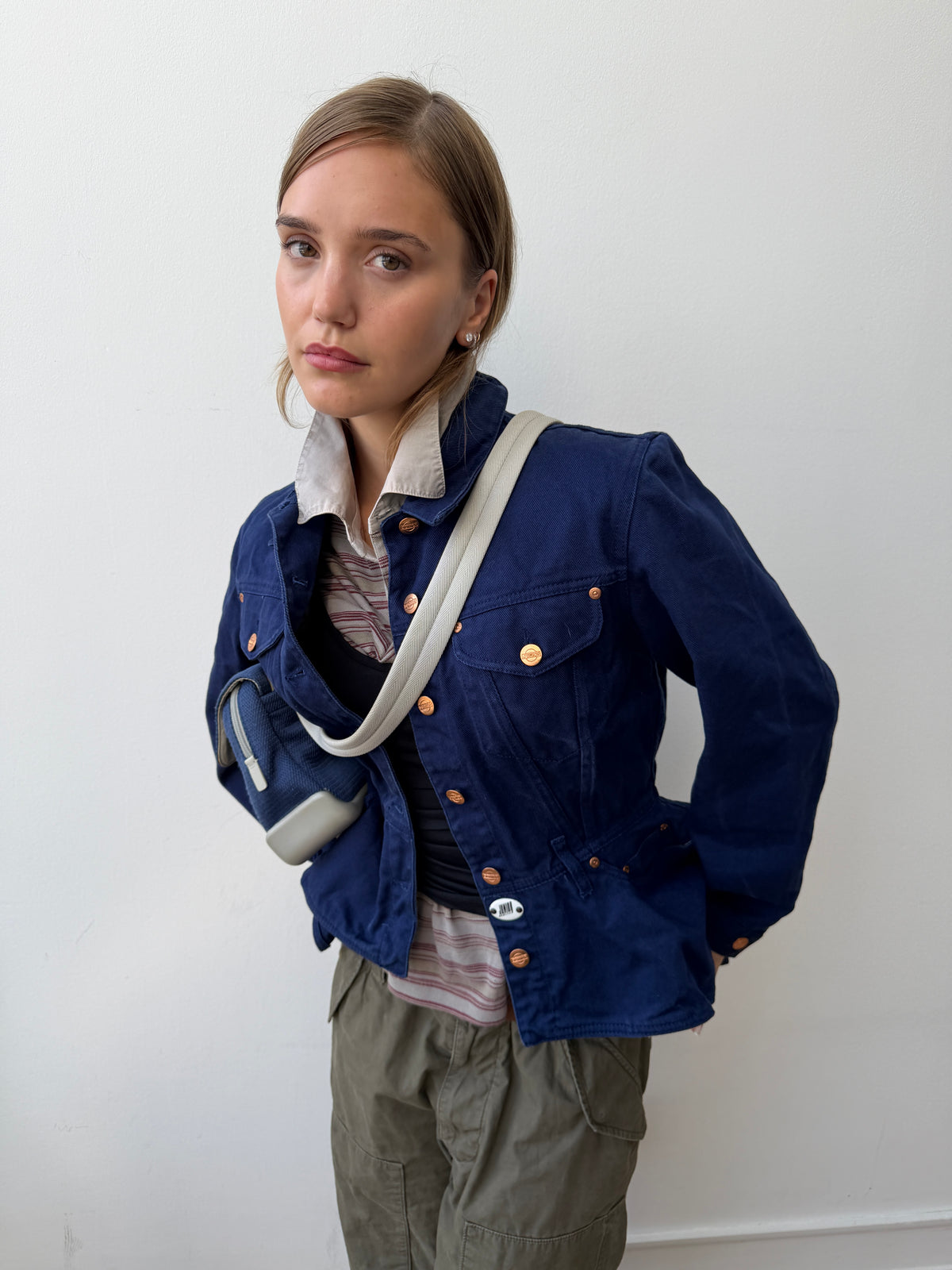 Jean Paul Gaultier Junior 90s Asymmetrical Denim Jacket