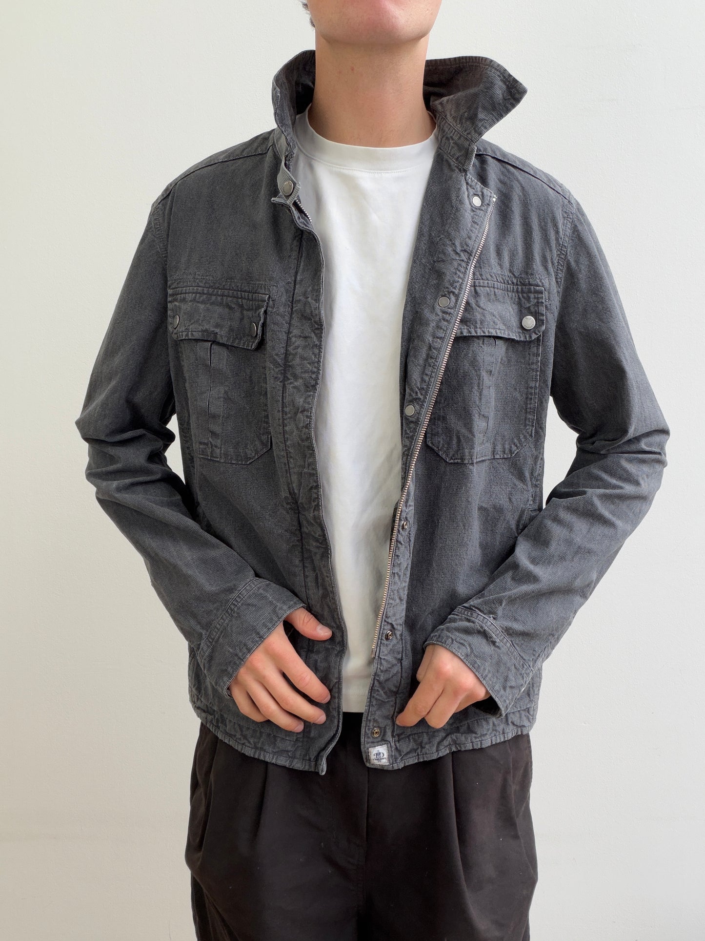 C.P. Fine Houndstooth Strap Collar Lightweight Workwear Jacket