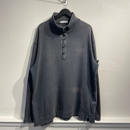 Stone Island Grey AW99 Button Collar Jumper