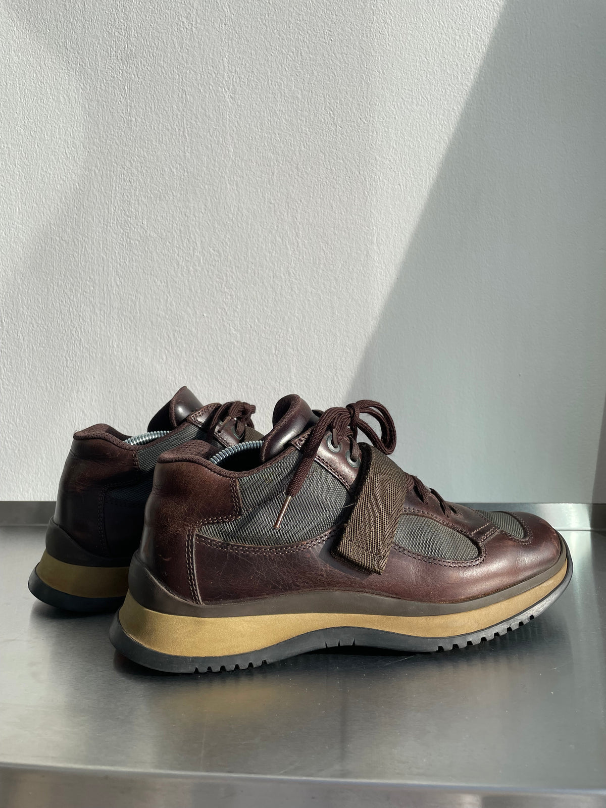 Prada Sport 00s Leather Strap Hiking Boots