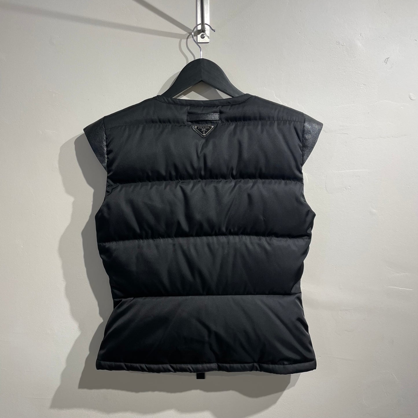 Prada Sport Black 00's Sample Nylon Puffer Vest