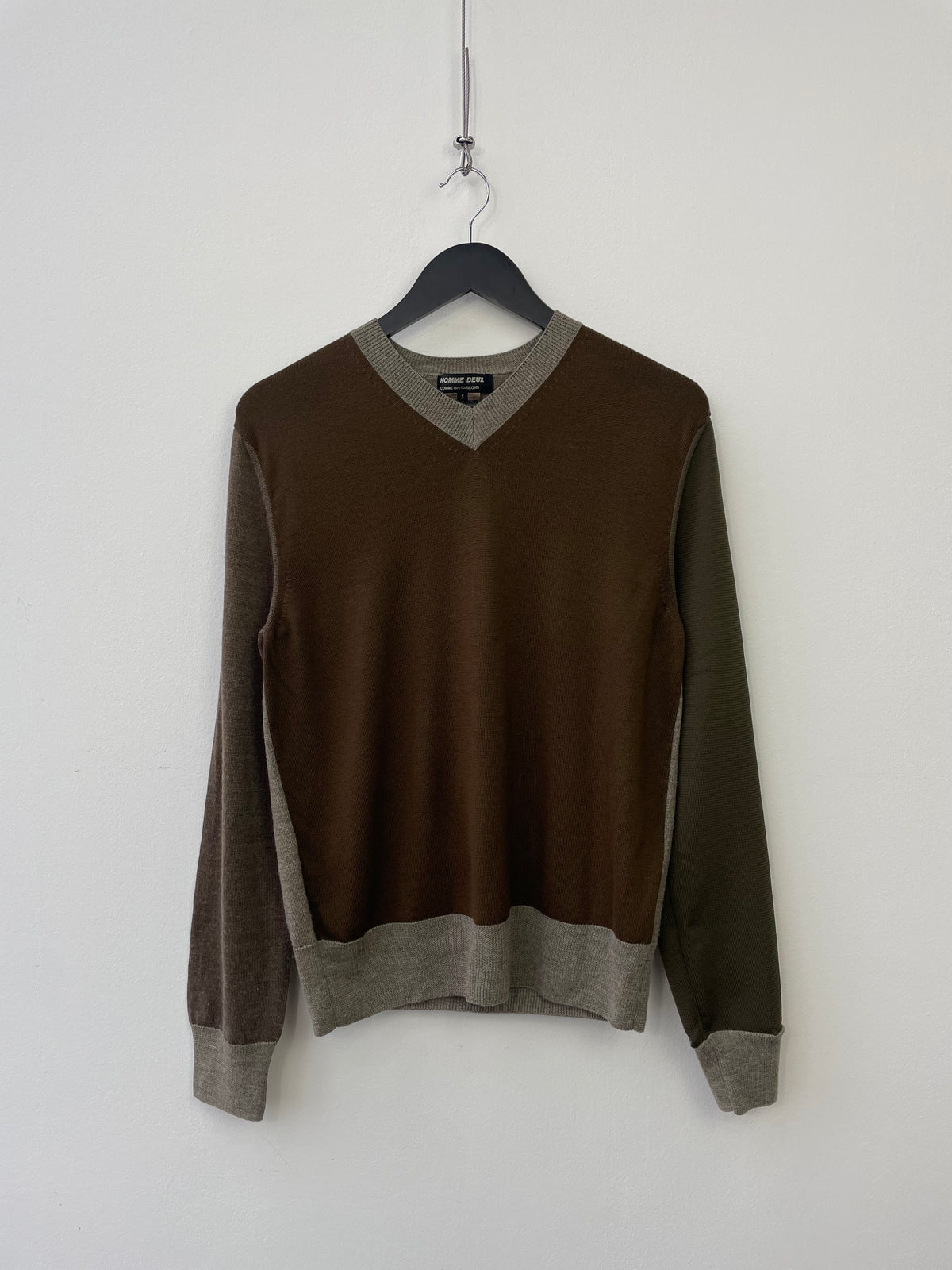 Comme Des Garçons Homme Deux SS12 Tri-Tone Contrast Material Jumper
