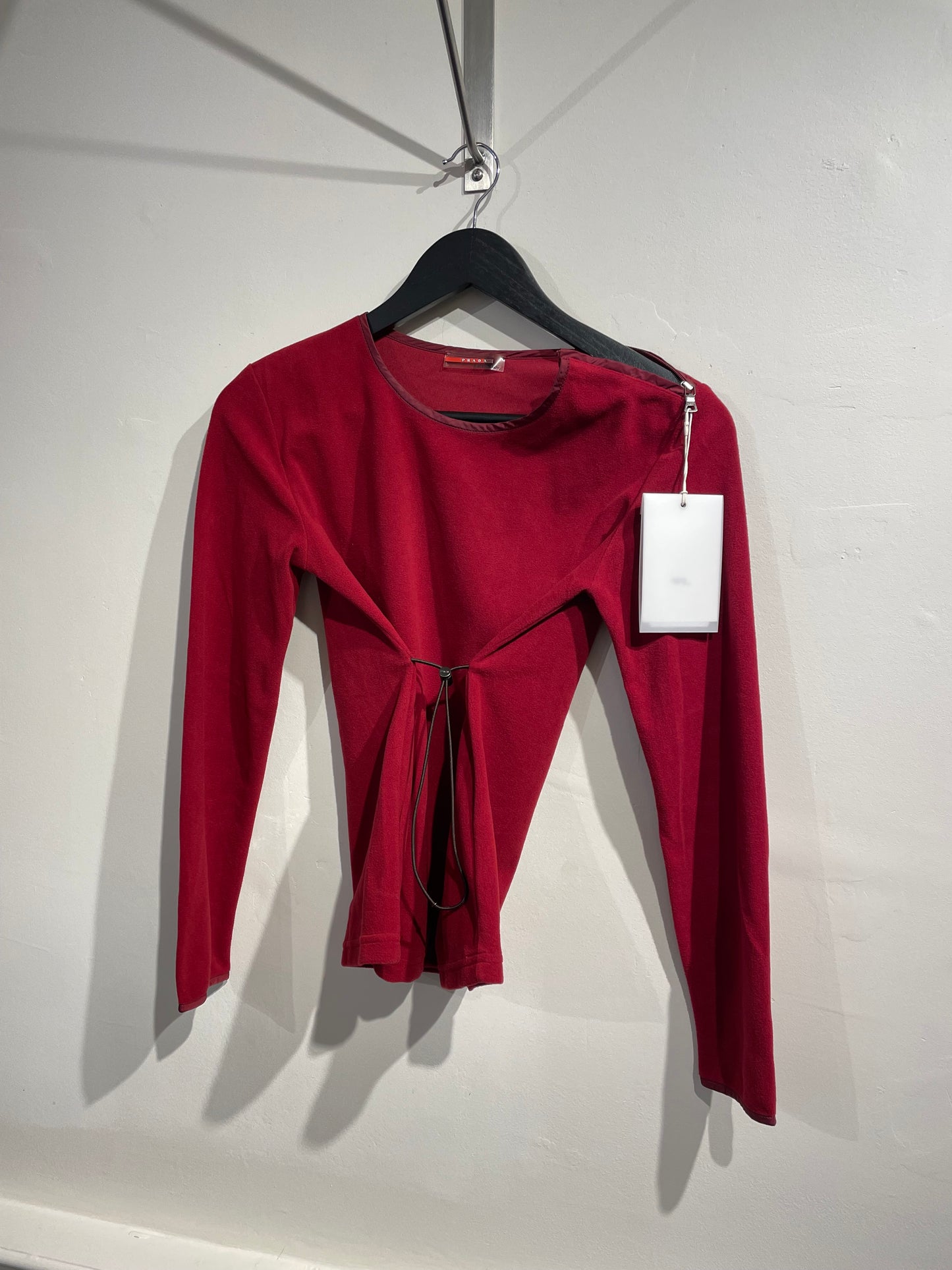 Prada Sport Red FW99 Women's Drawstring Fleece