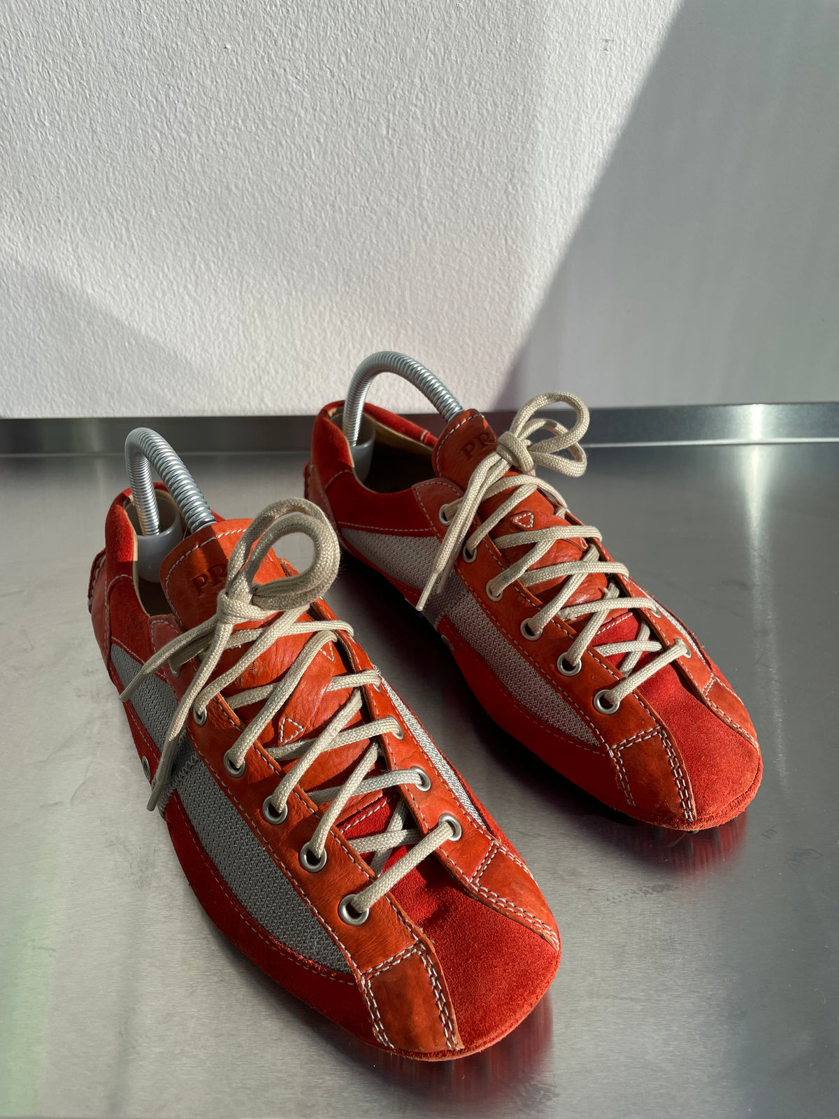 Prada Sport 00s Car Shoe Leather Trainer