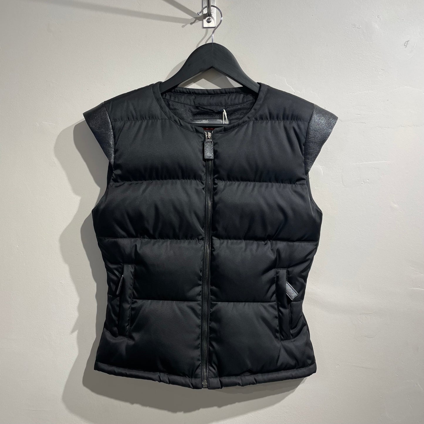 Prada Sport Black 00's Sample Nylon Puffer Vest