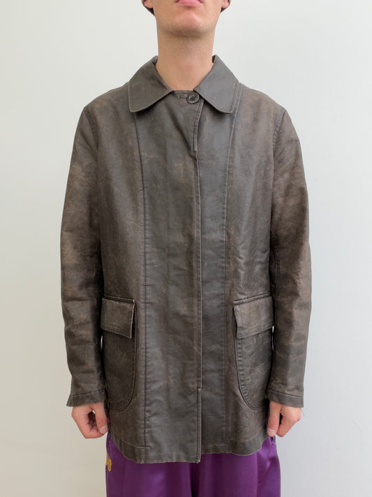 C.P. Company 00s Waxy Coated-Cotton Overcoat