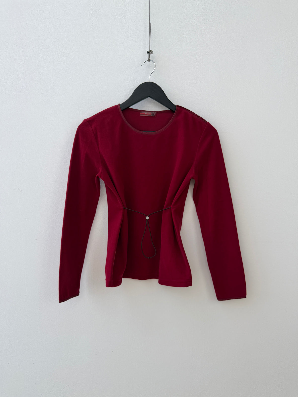 Prada Sport Red FW99 Women's Drawstring Fleece
