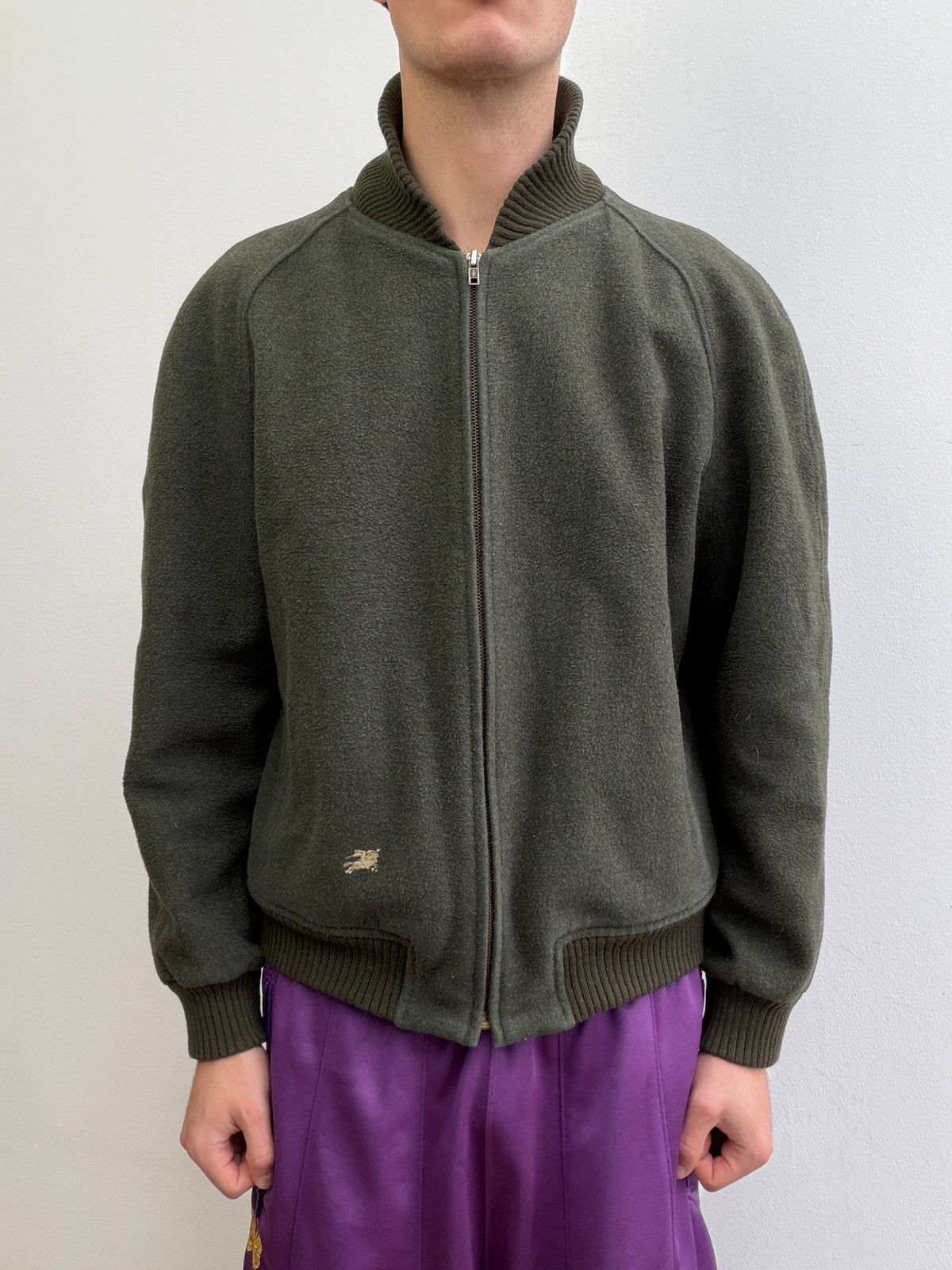 Burberry 90s Wool Bomber Jacket