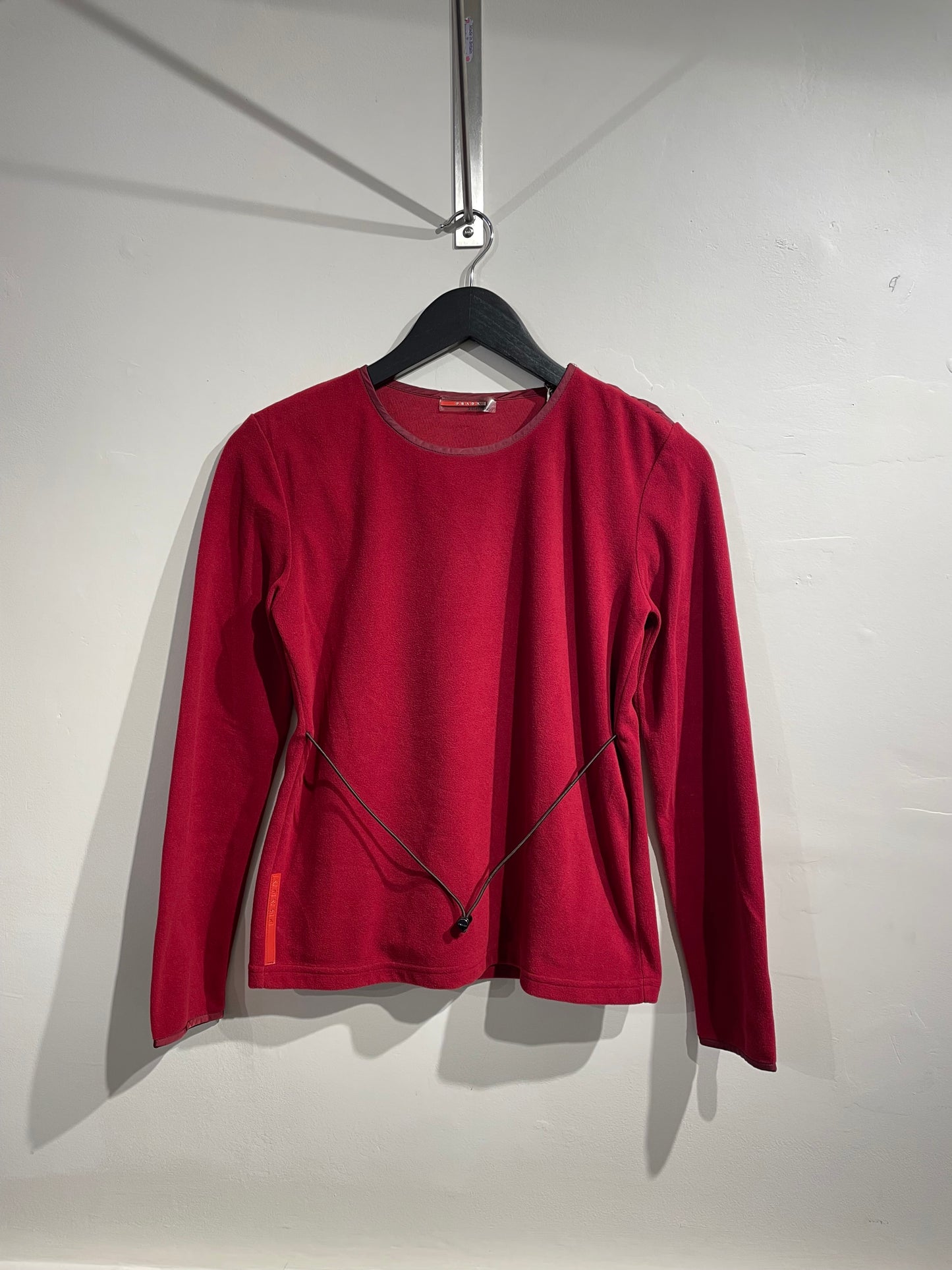 Prada Sport Red FW99 Women's Drawstring Fleece