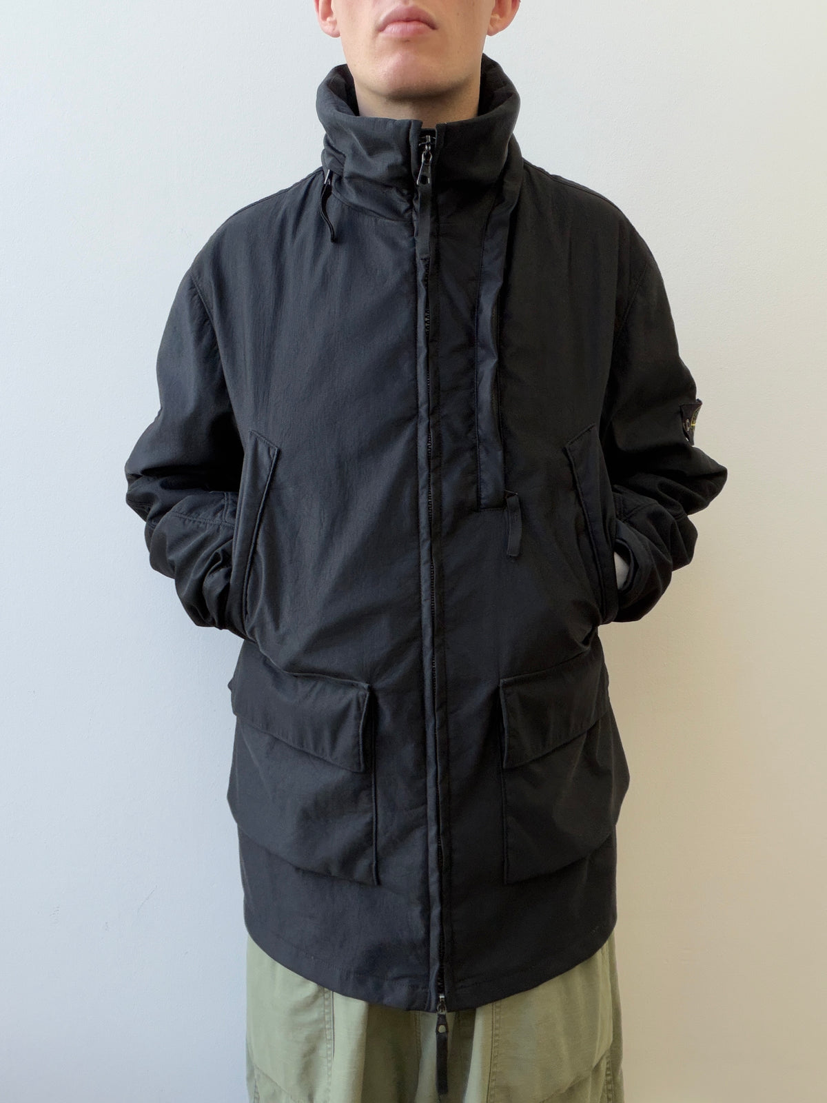Stone Island AW00 Nylam Dutch Rope Liner Asymmetrical Overcoat
