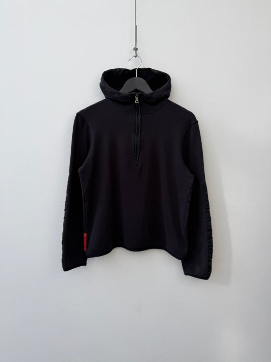 Prada Sport 2010 Half-Zip Nylon Fleeced Hoodie