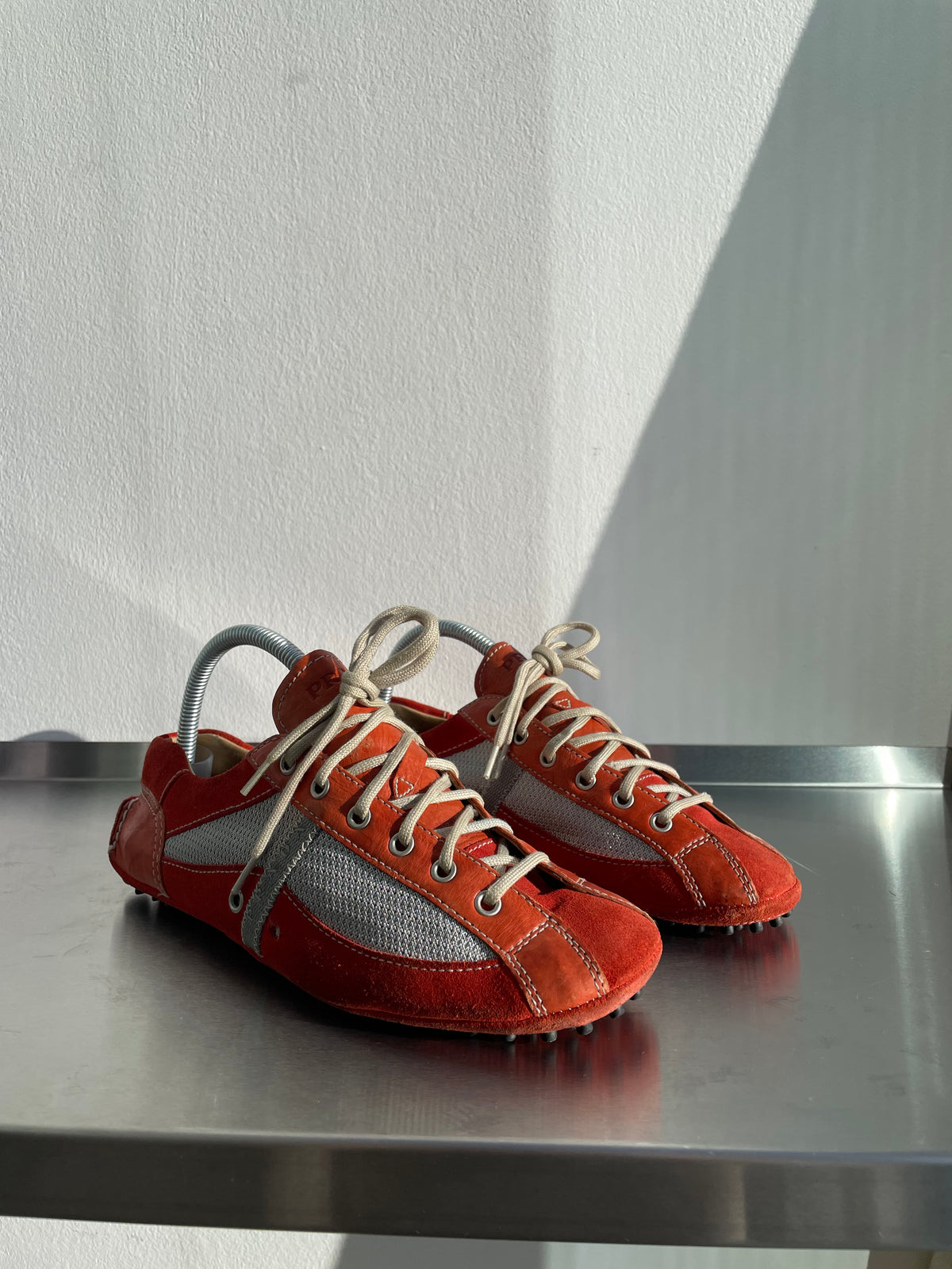 Prada Sport 00s Car Shoe Leather Trainer