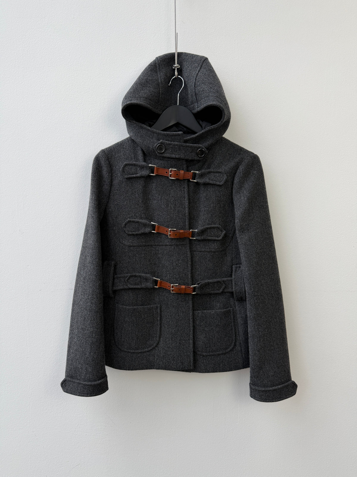 Prada 100% Virgin Wool Duffle Jacket