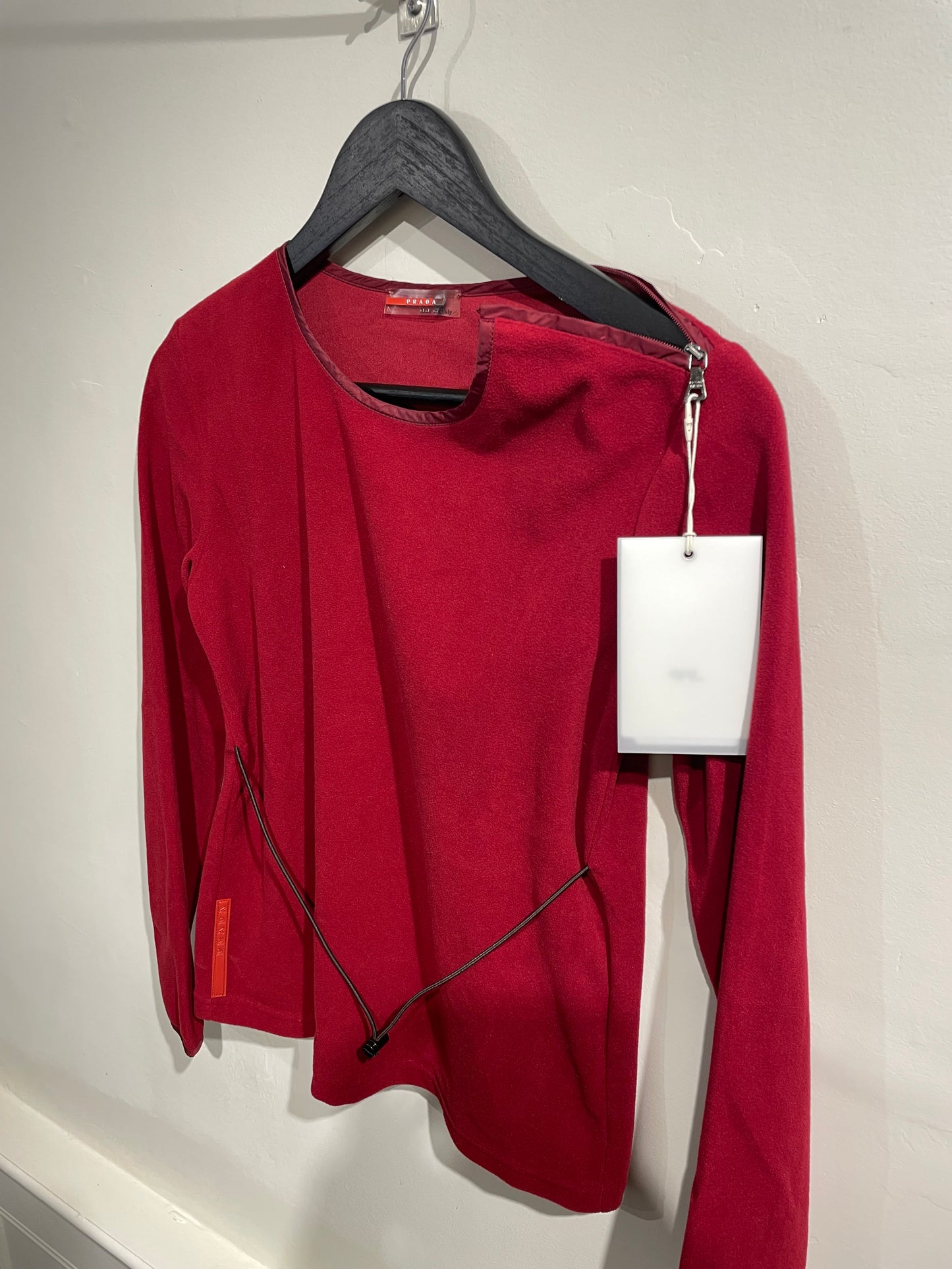 Prada Sport Red FW99 Women's Drawstring Fleece