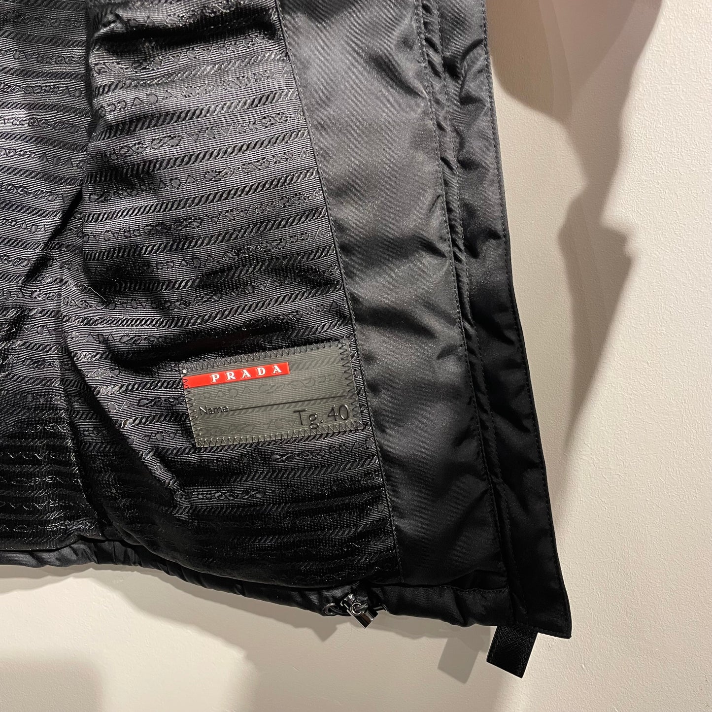 Prada Sport Black 00's Sample Nylon Puffer Vest
