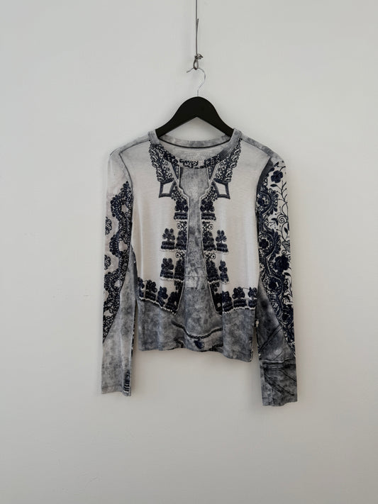 Jean Paul Gaultier Navy & White SS03 Women's Long Sleeve