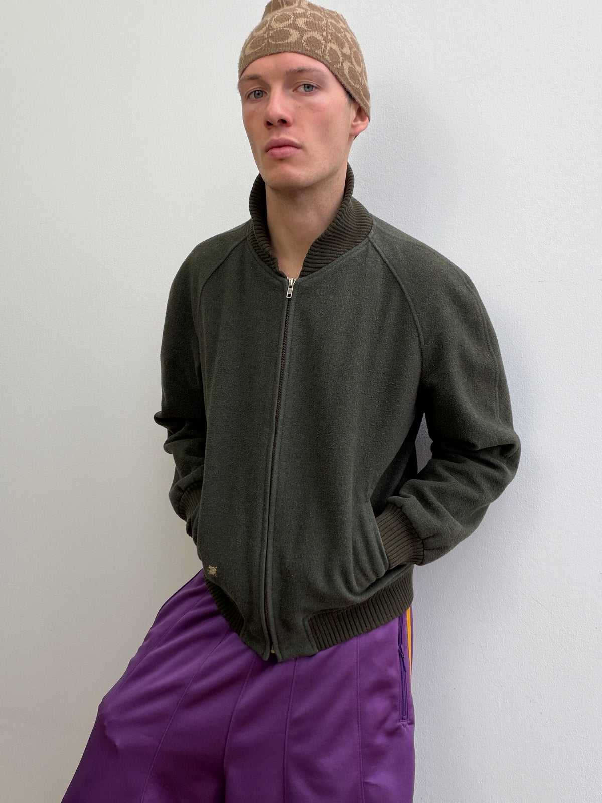 Burberry 90s Wool Bomber Jacket