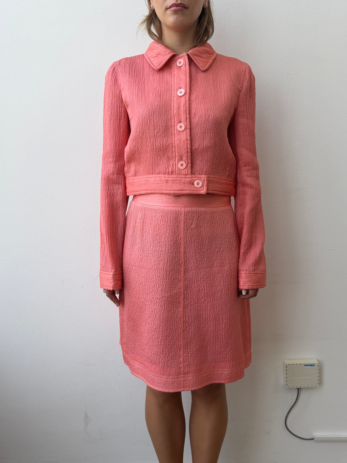 Prada 90s Textured Silk Set