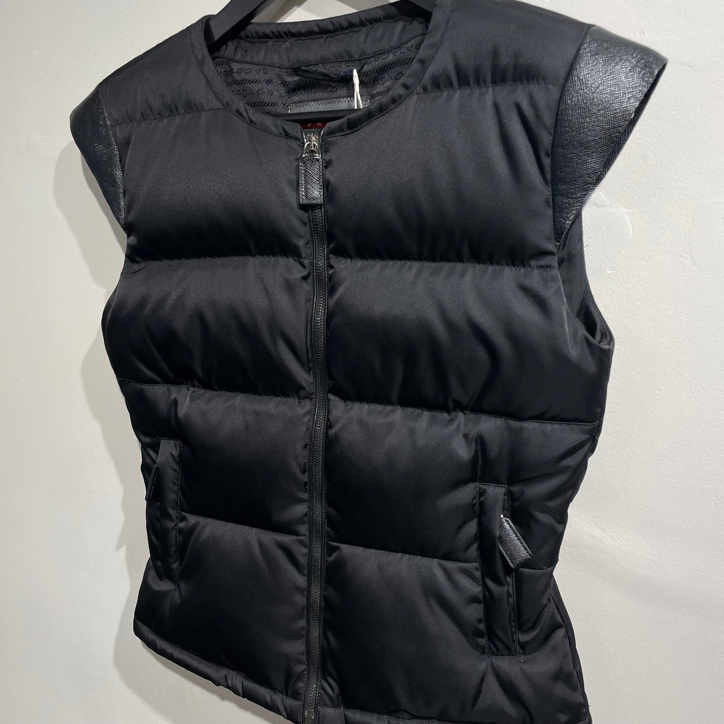 Prada Sport Black 00's Sample Nylon Puffer Vest
