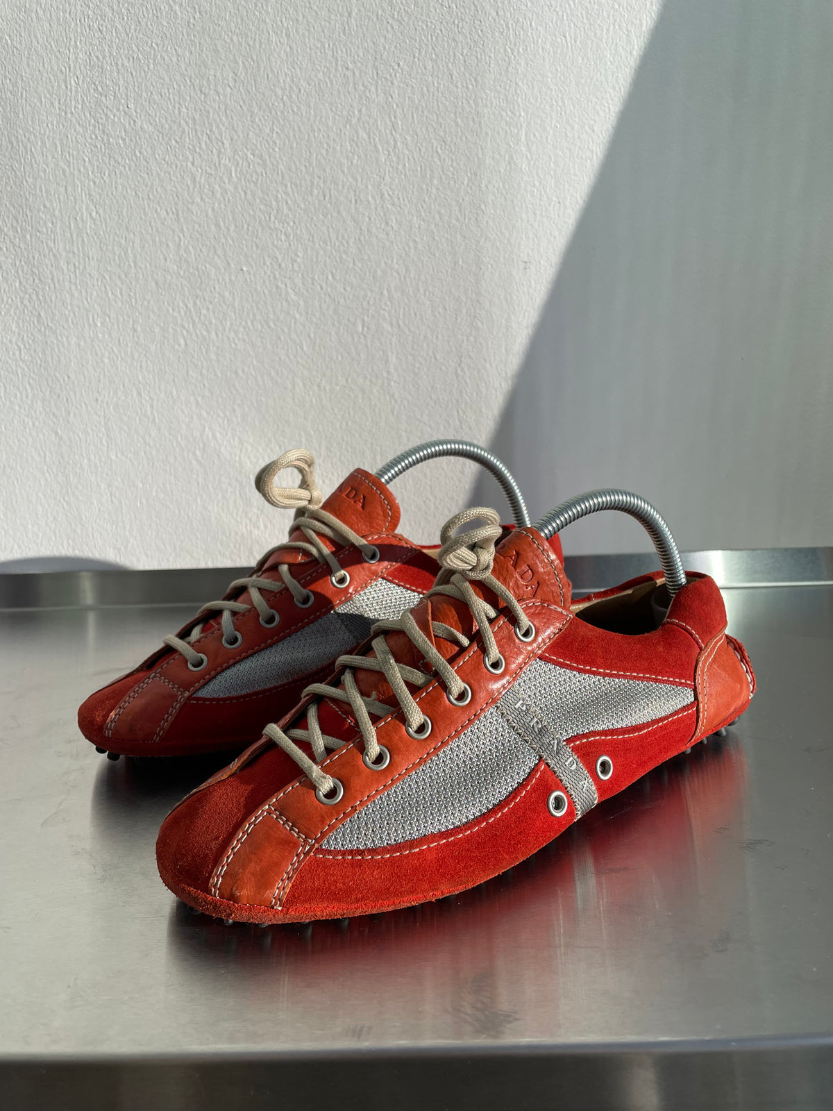 Prada Sport 00s Car Shoe Leather Trainer