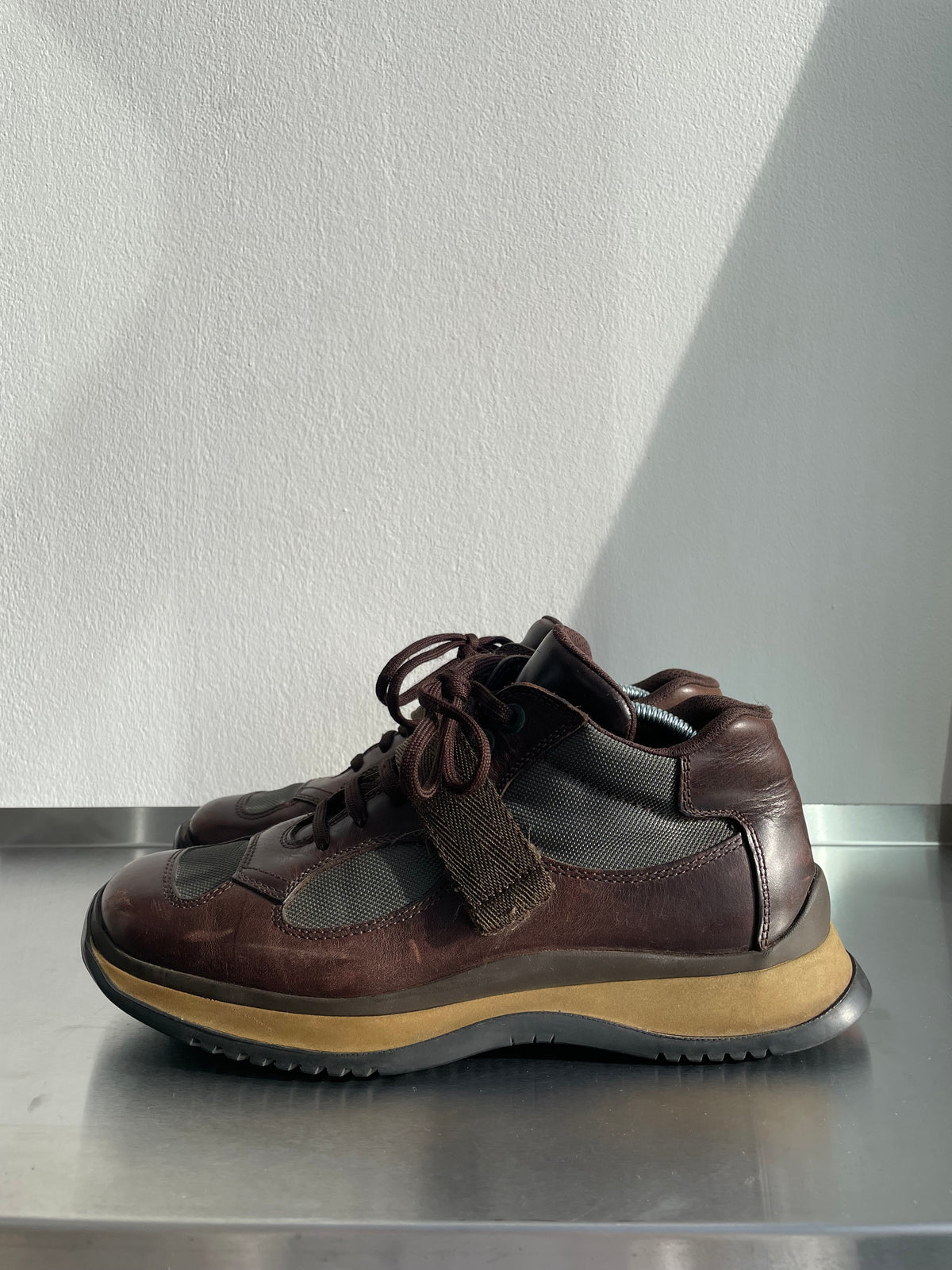 Prada Sport 00s Leather Strap Hiking Boots