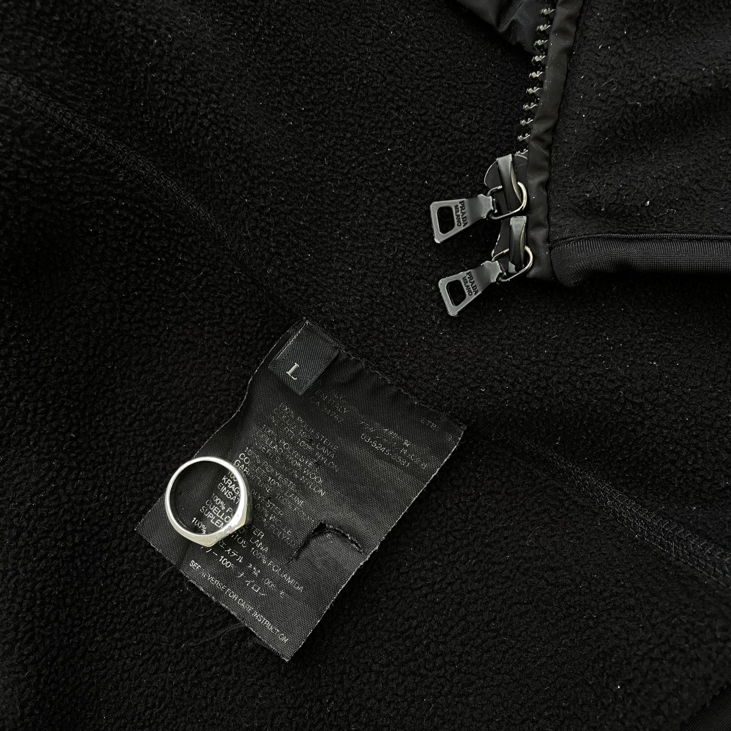 Prada Sport Black 00s Technical Fleece Jacket
