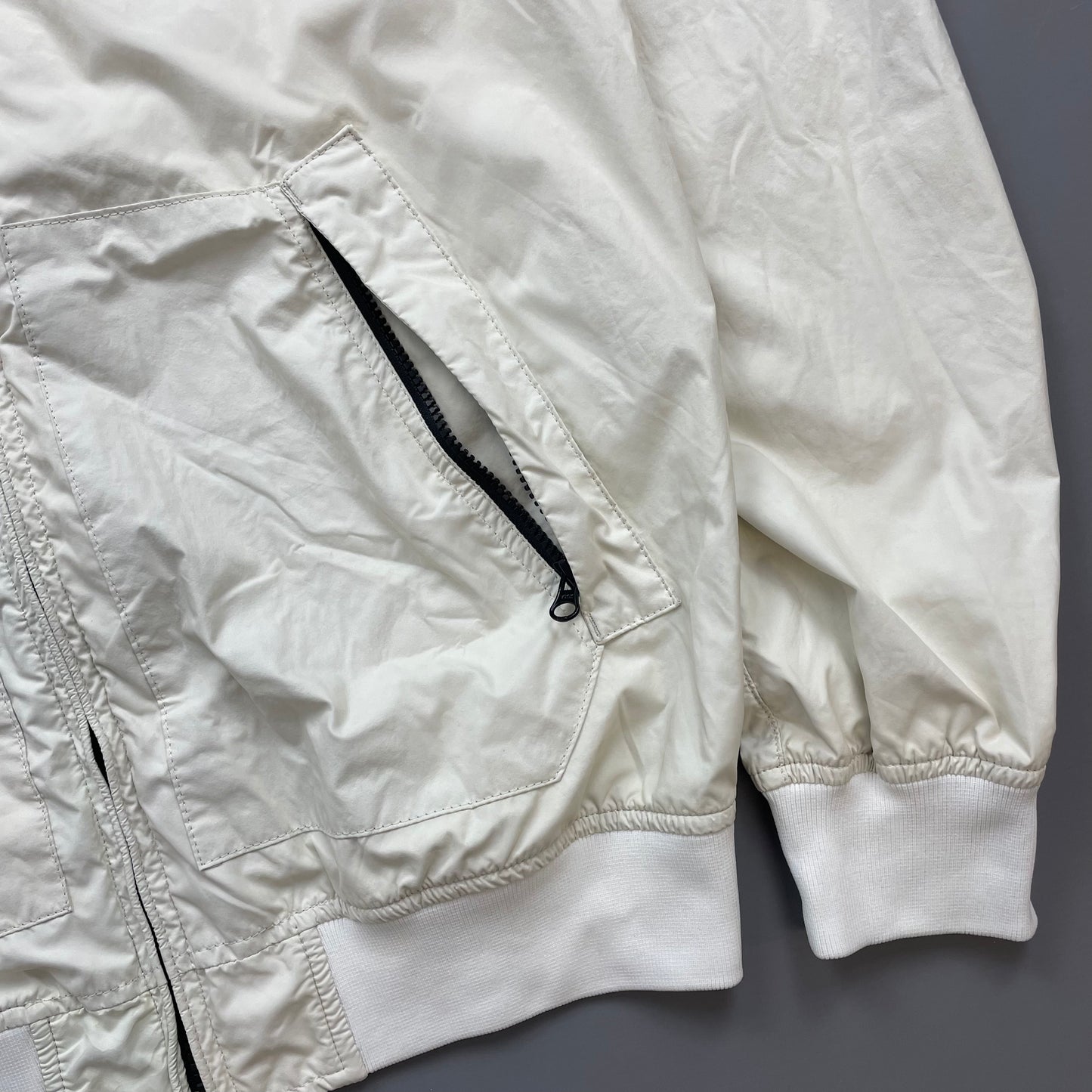 Stone Island White SS15 Membrana 3L TC Concealed Hood Jacket