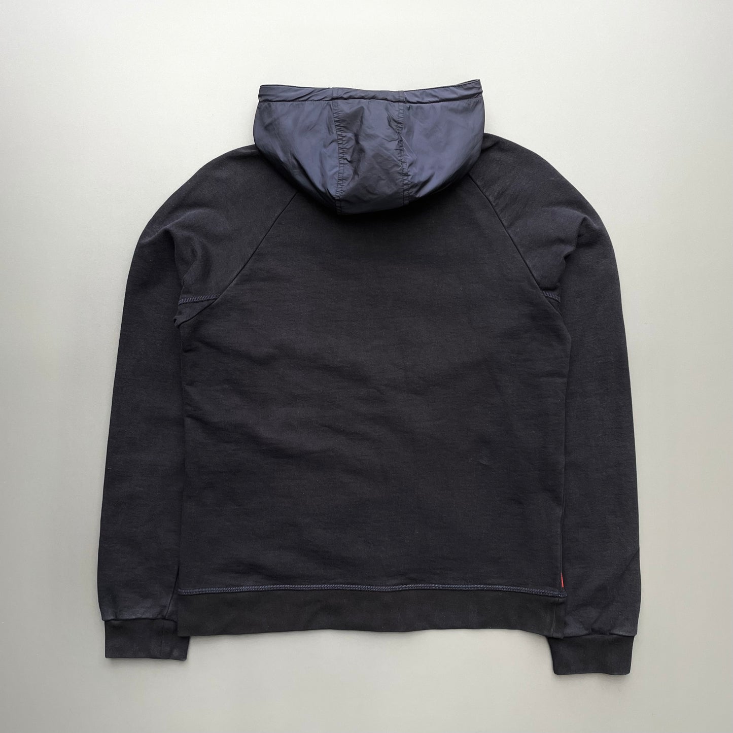 Prada Sport Navy 2018 Nylon Hood Zip-Through Hoodie