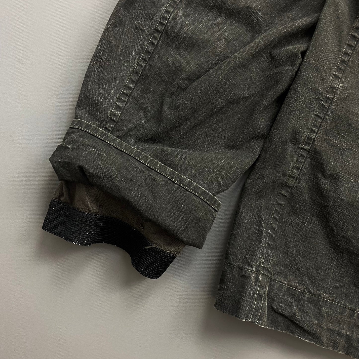 Stone Island Black/Grey Cotton Spalmatura Hooded Jacket SS07