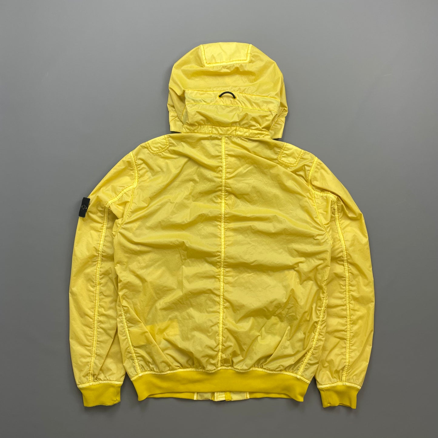 Stone Island Yellow AW18 Lamy Flock Hooded Jacket